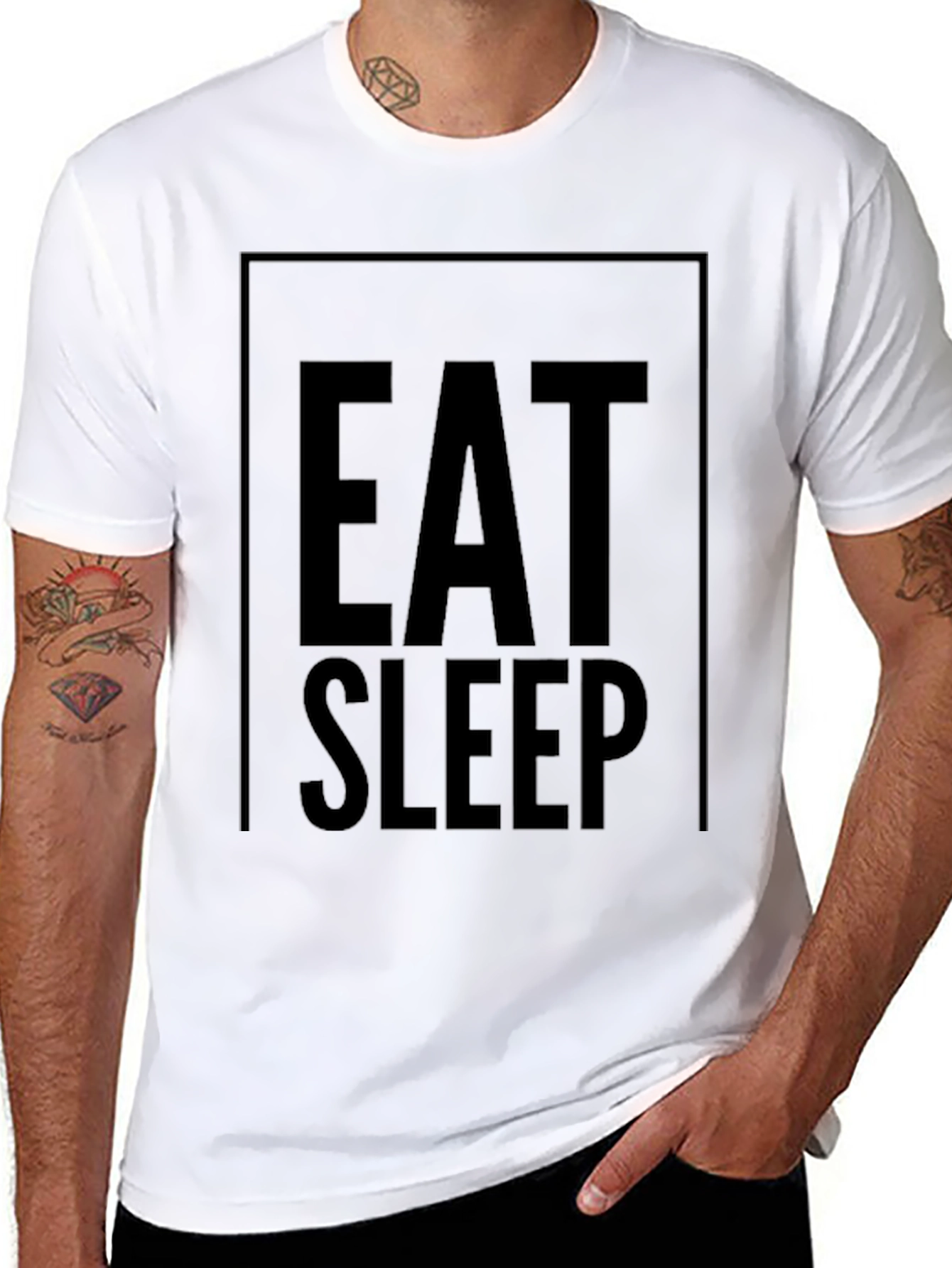 Camiseta Negra Eat Sleep: Comodidad y Estilo