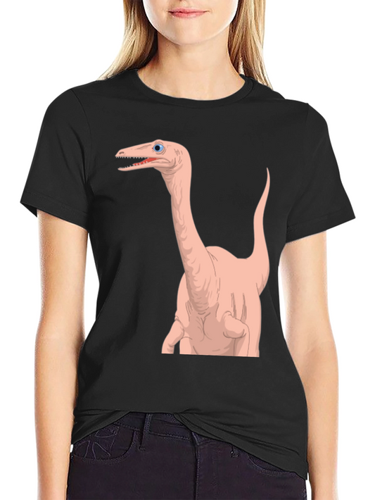 Camiseta Negra con Diseño Dinosaurio Anatómico