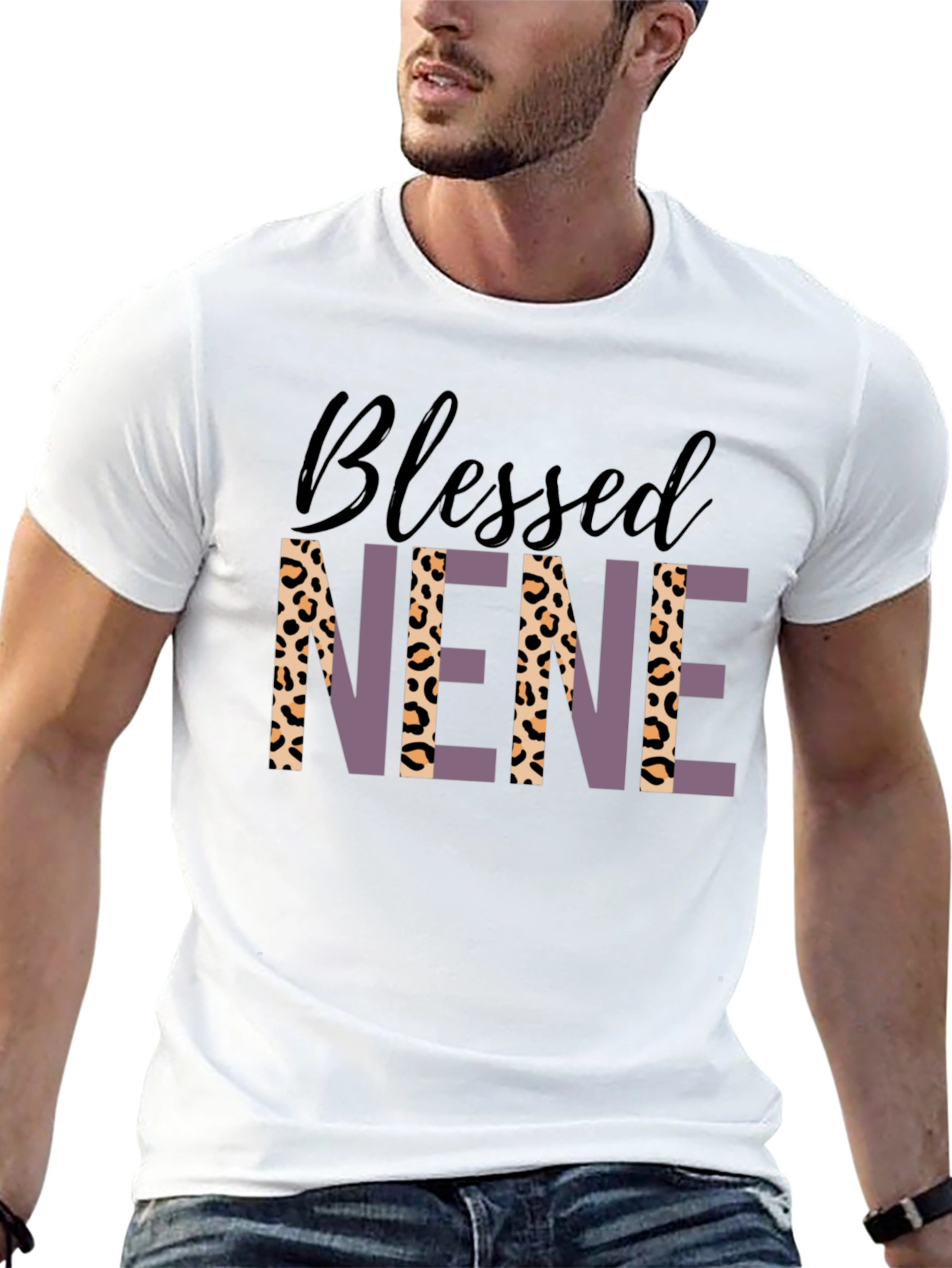 Camiseta Blessed Nene Estampado Leopardo