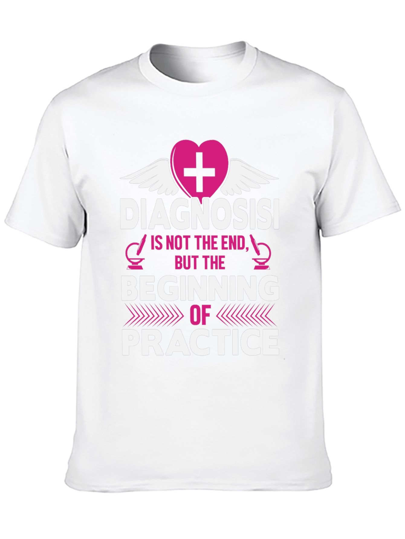 Camiseta Negra con Diseño Médico Motivacional