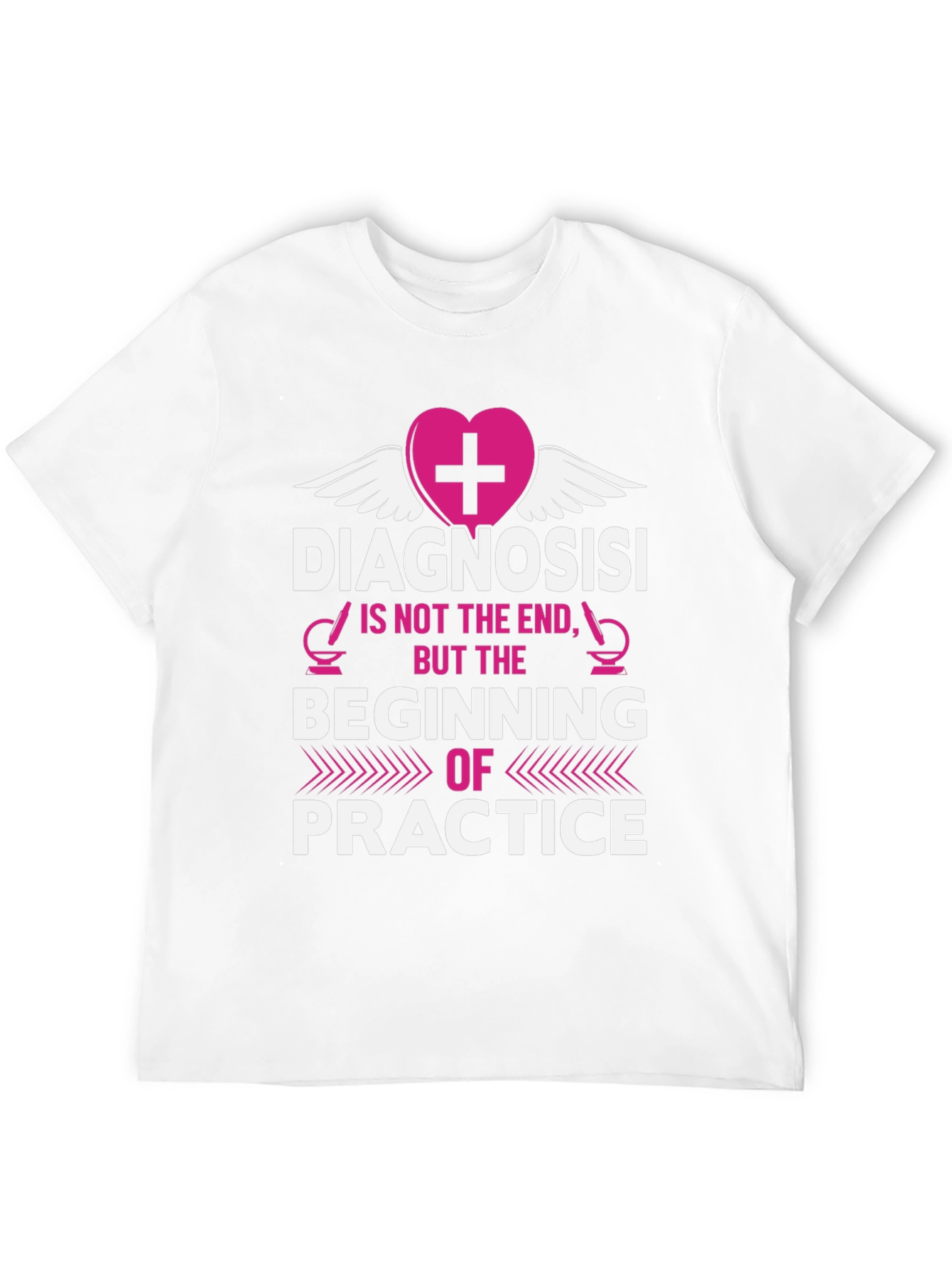 Camiseta Negra con Diseño Médico Motivacional