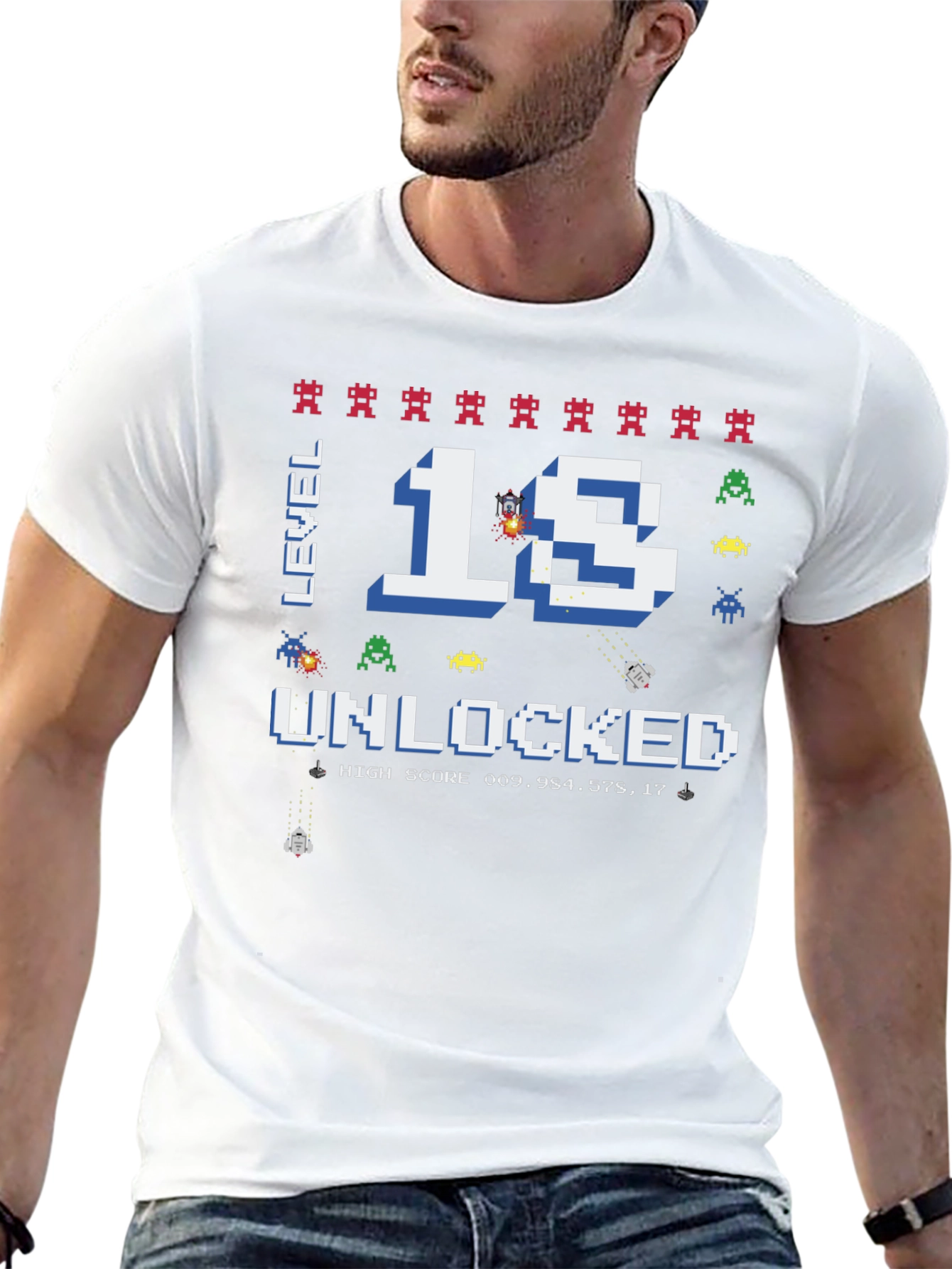 Camiseta Gamer Nivel 18 Desbloqueado