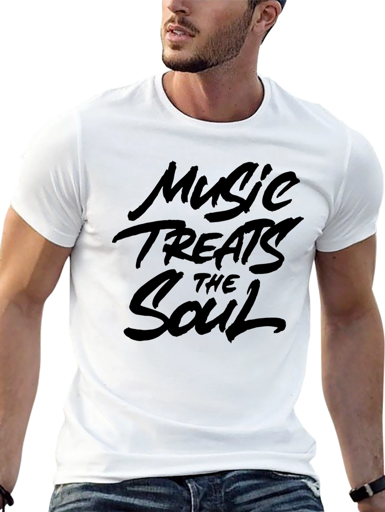 Camiseta Negra Music Treats the Soul Unisex