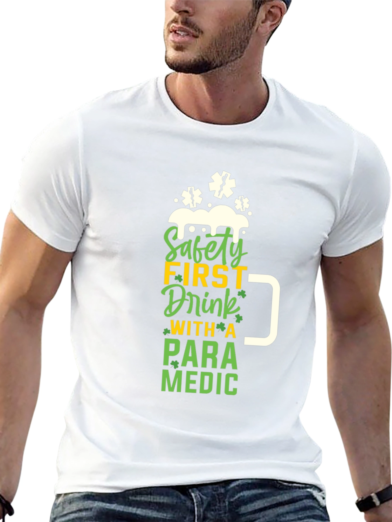 Camiseta Negra Paramedico - Bebe con Seguridad