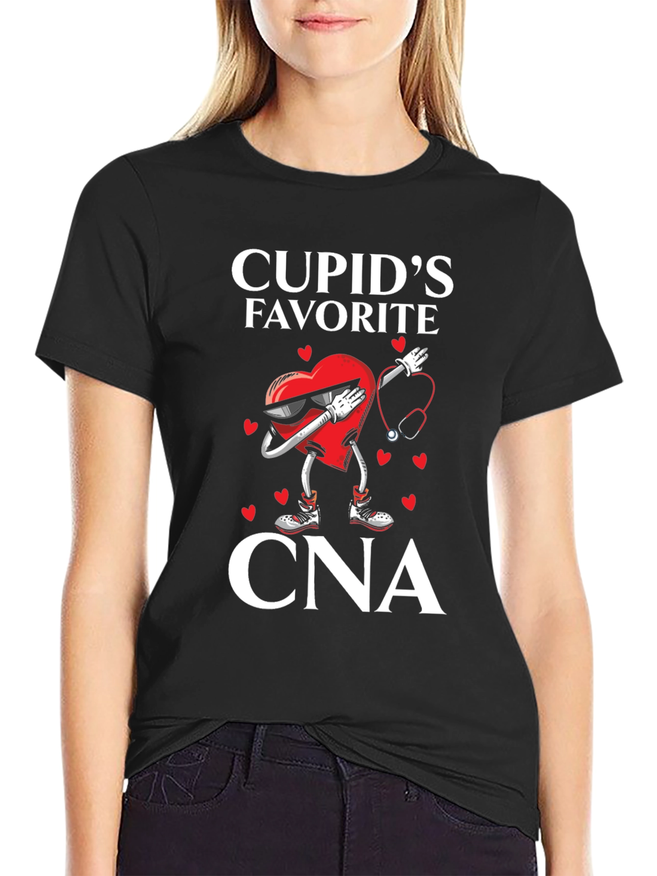 Camiseta Negra Cupids Favorite CNA