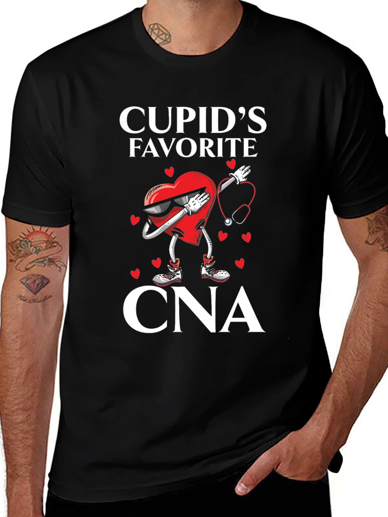 Camiseta Negra Cupids Favorite CNA