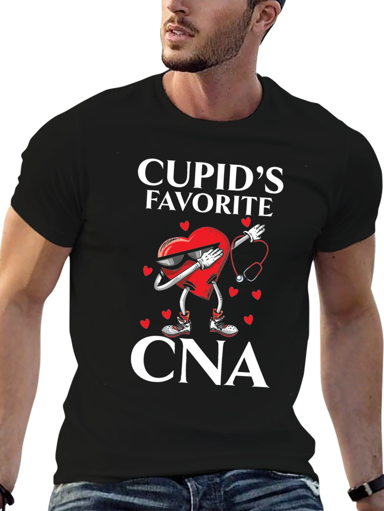 Camiseta Negra Cupids Favorite CNA