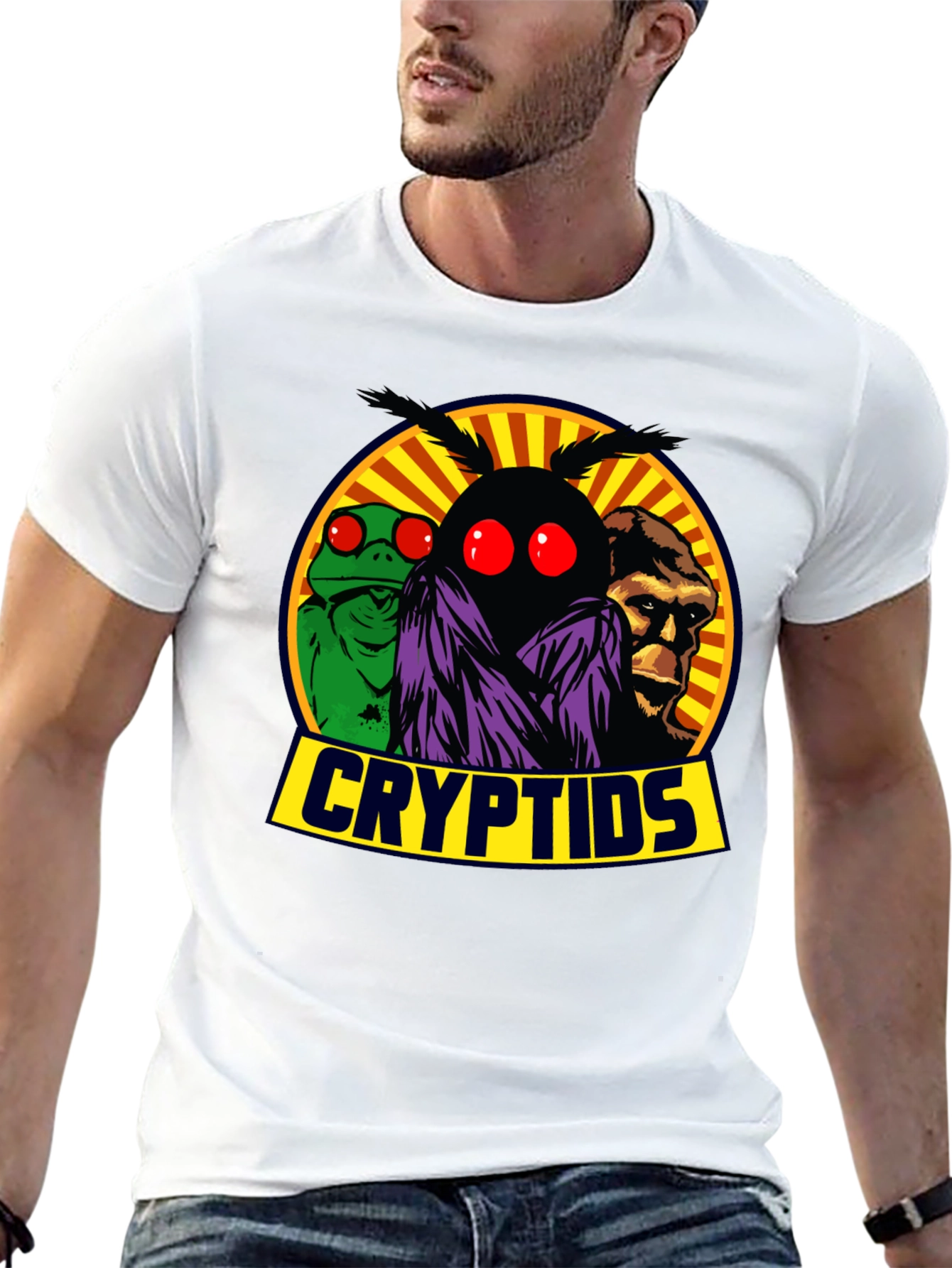 Camiseta Cryptids: Mothman Lizardman y Bigfoot