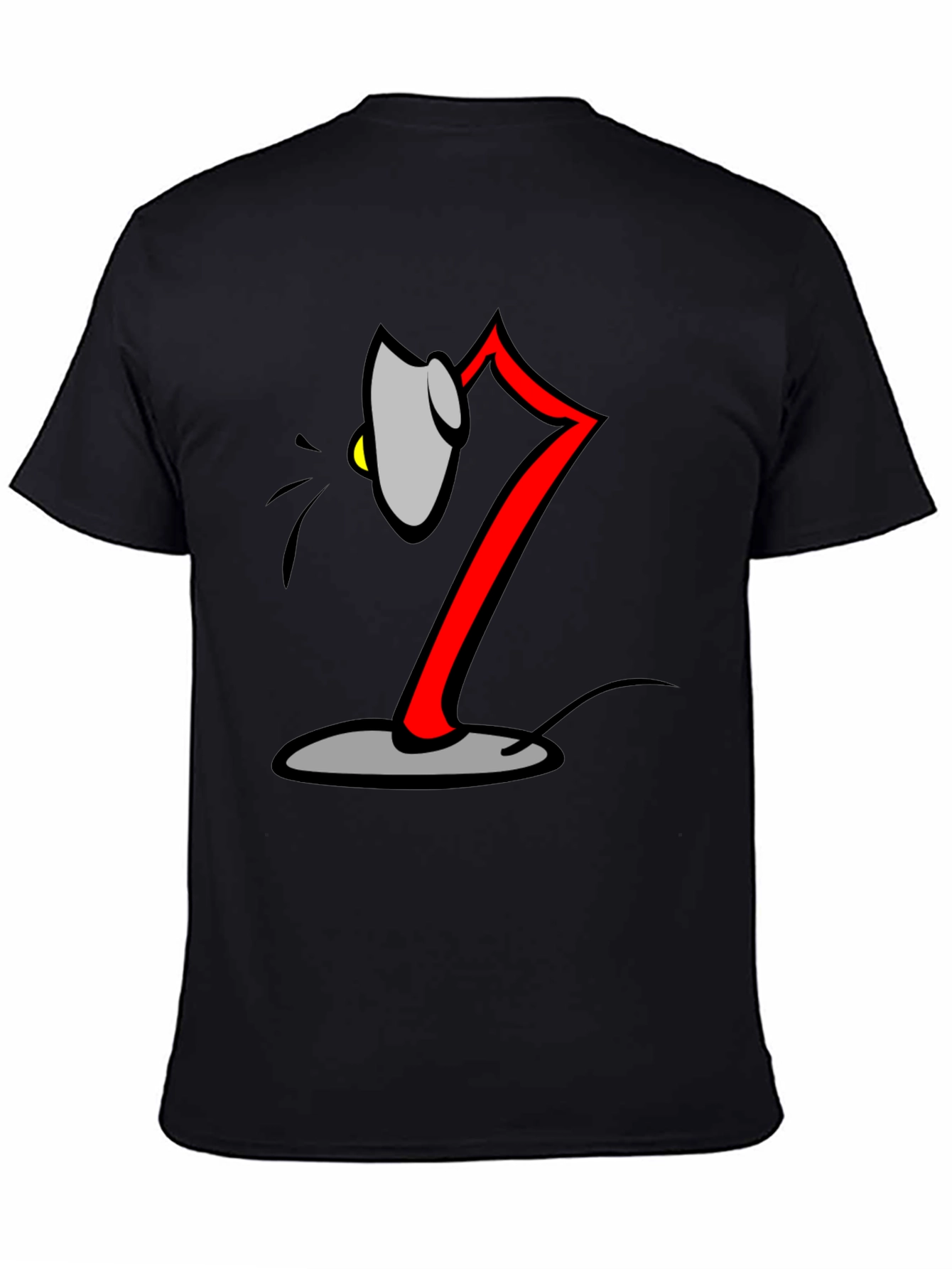 Camiseta Negra con Diseño de Lámpara Animada
