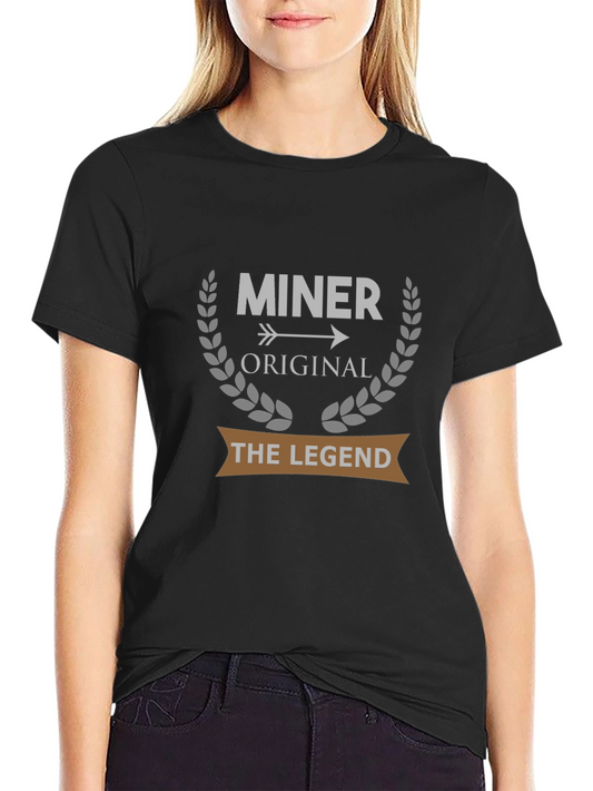 Camiseta Negra Miner Original The Legend