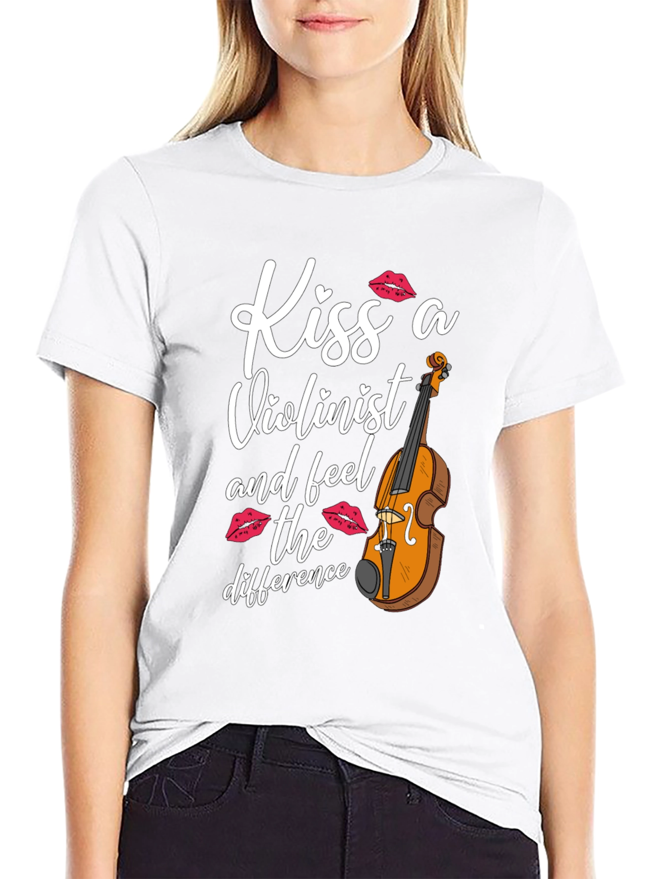Camiseta Negra Besa a un Violinista