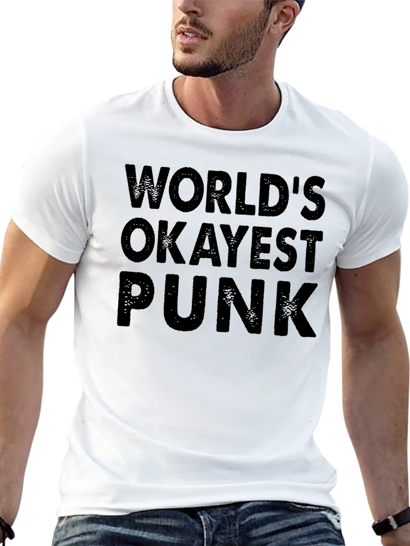 Camiseta Negra: Worlds Okayest Punk