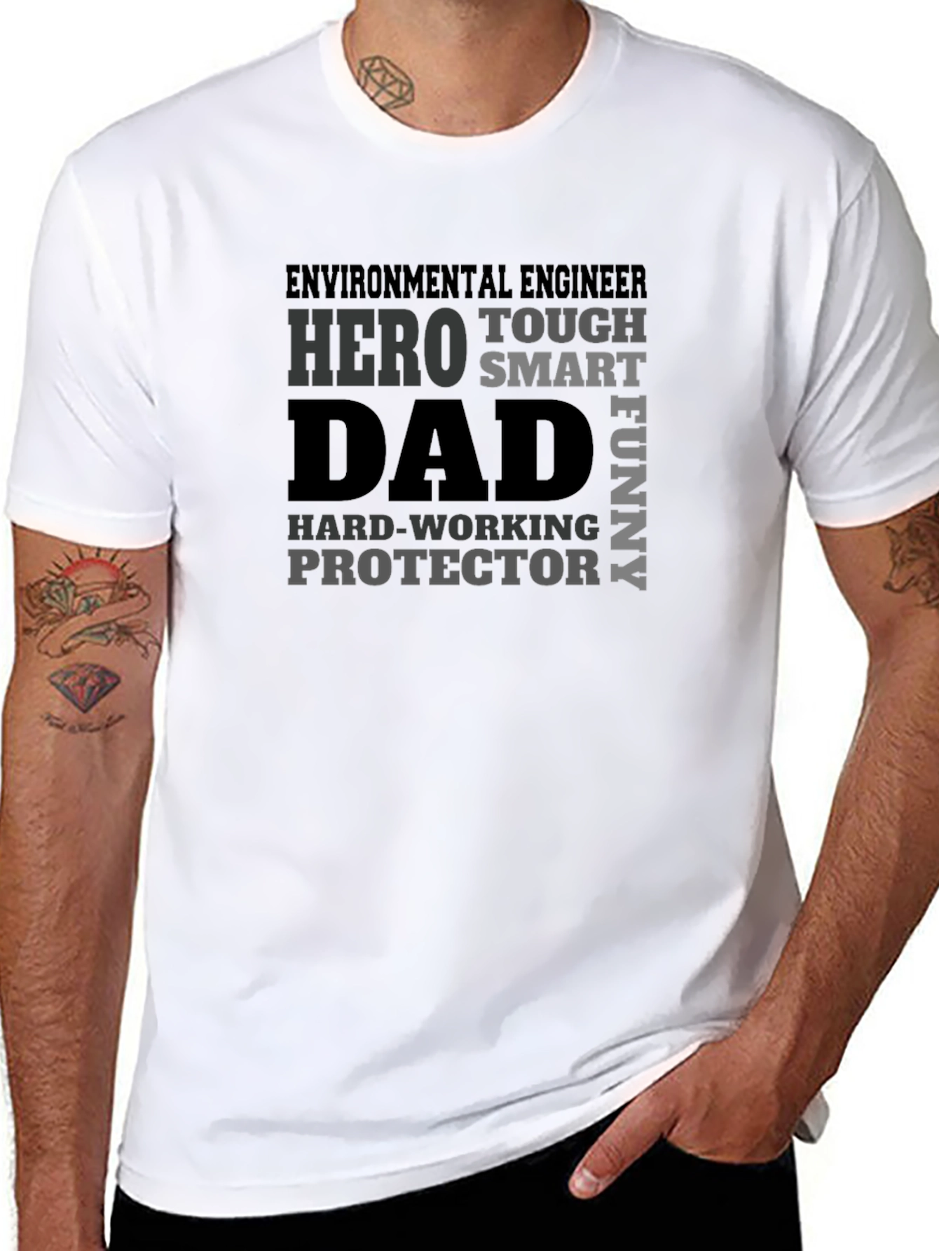 Camiseta para Papá Ingeniero Ambiental - Héroe Divertido