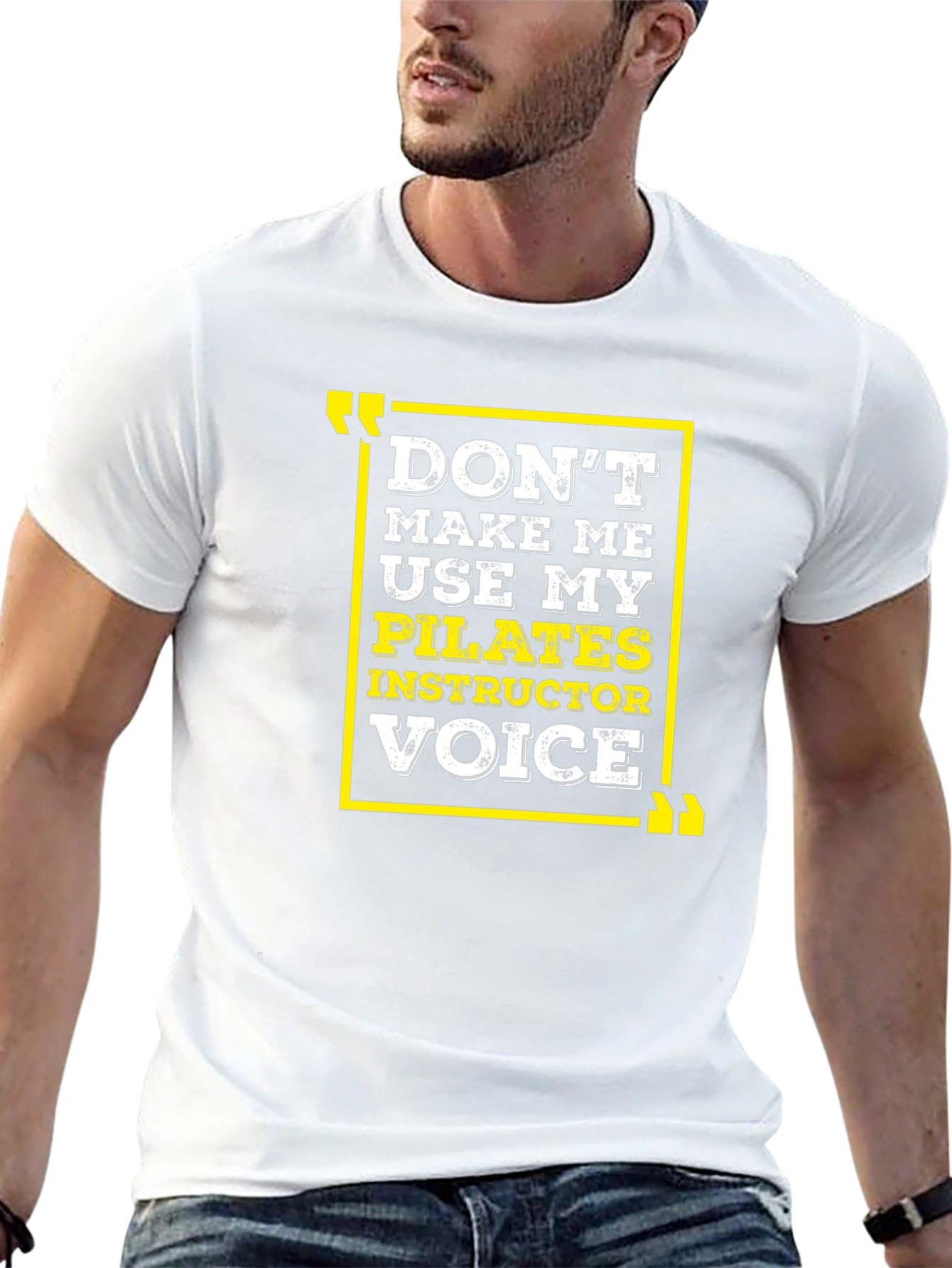 Camiseta Negra con Diseño Divertido de Pilates