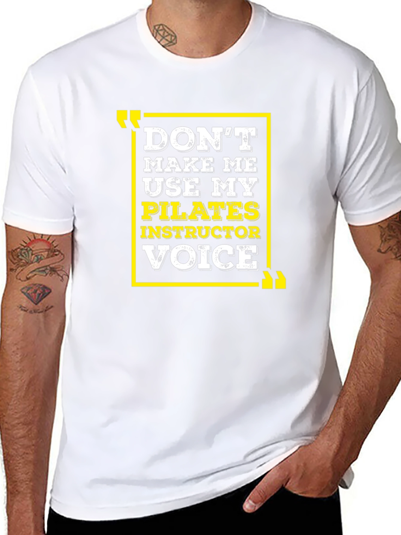 Camiseta Negra con Diseño Divertido de Pilates
