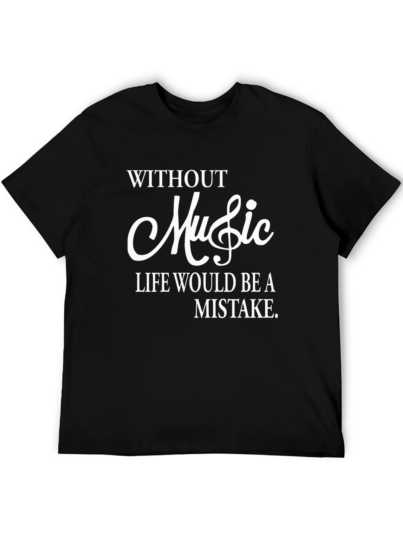 Camiseta Negra con Frase Musical Inspiradora