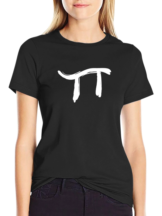 Camiseta Negra con Símbolo Matemático Pi