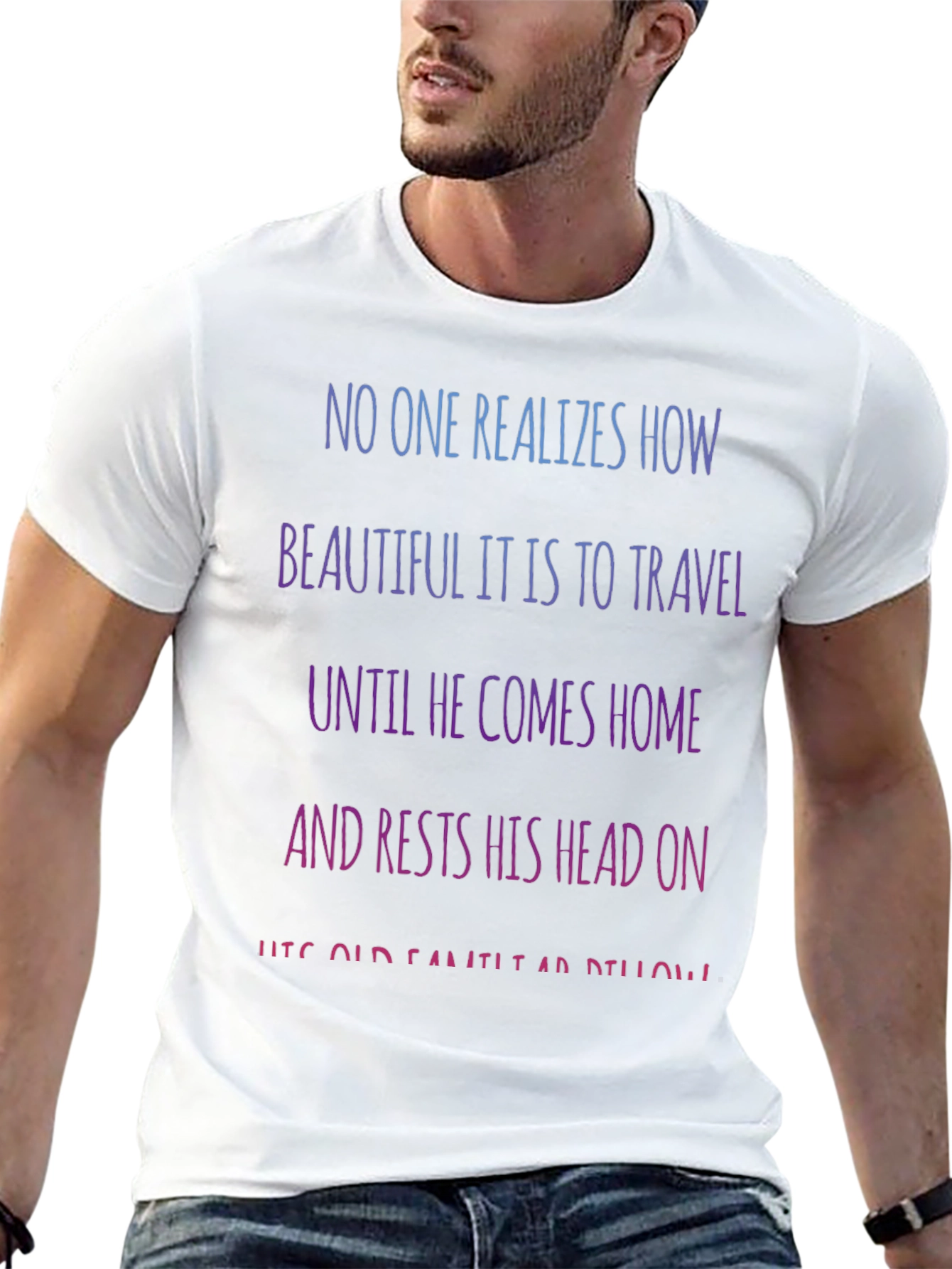 Camiseta Negra con Mensaje Inspirador de Viajes