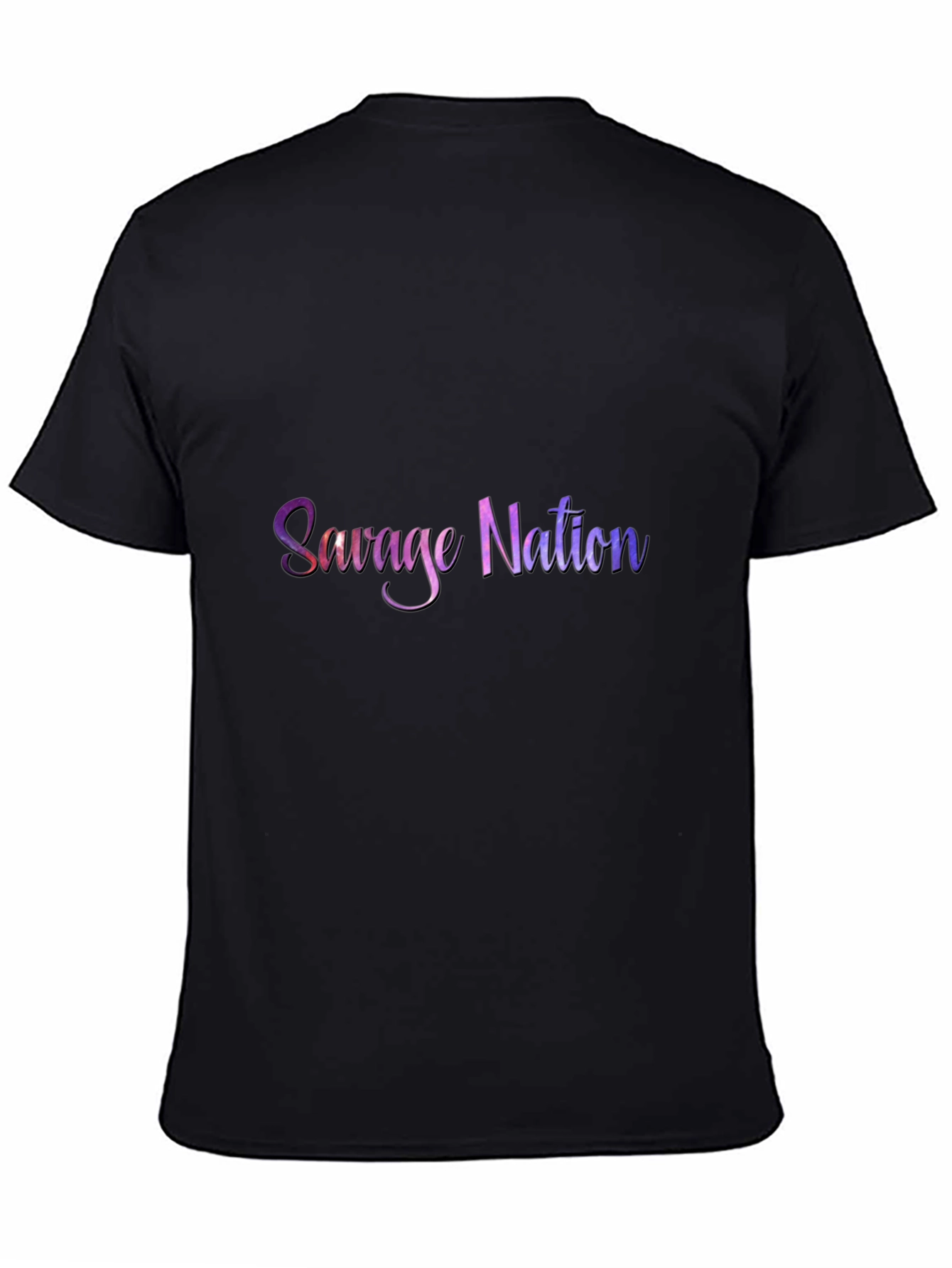 Camiseta Negra Savage Nation Estampada