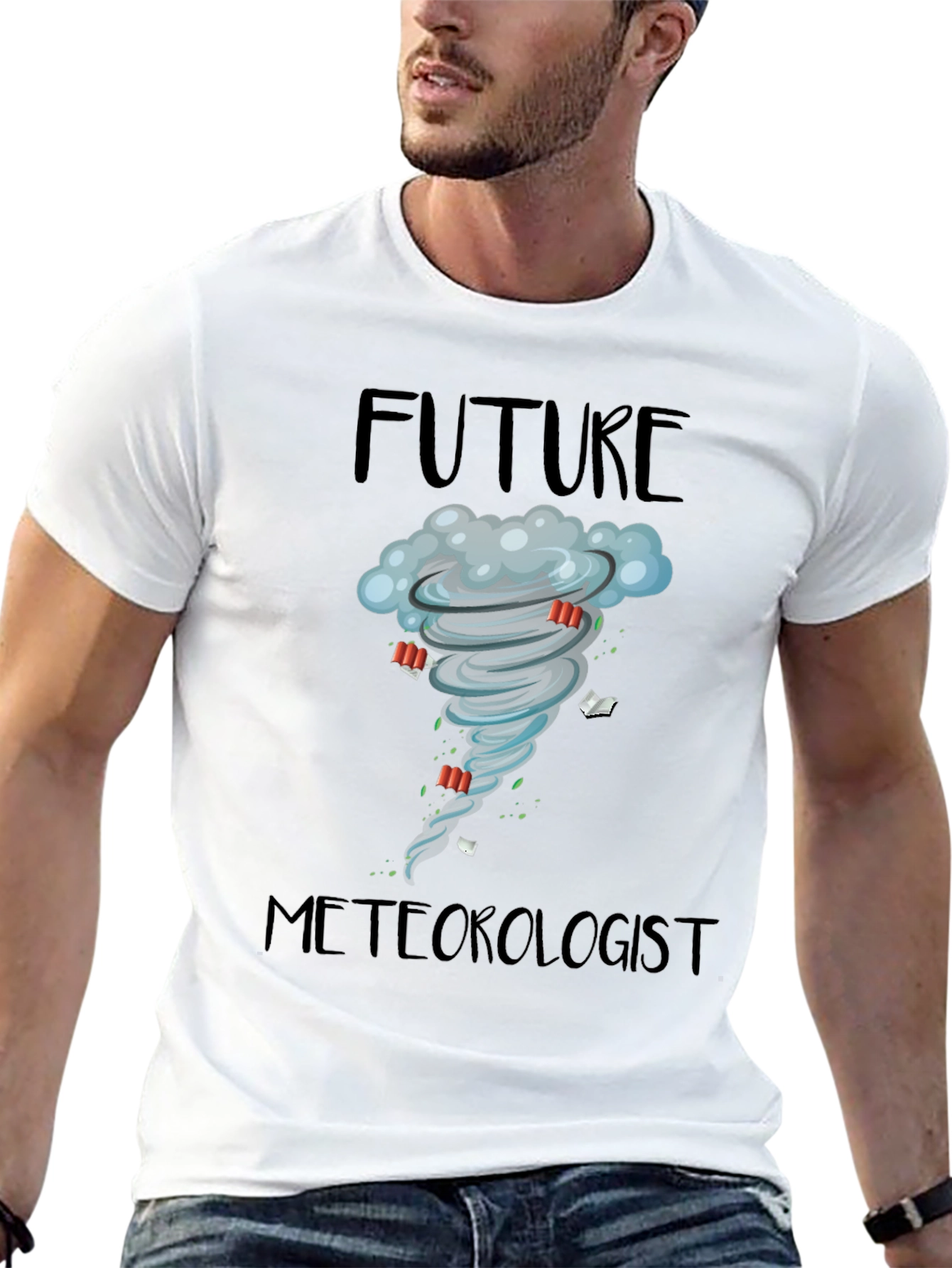 Camiseta Negra Meteorólogo del Futuro