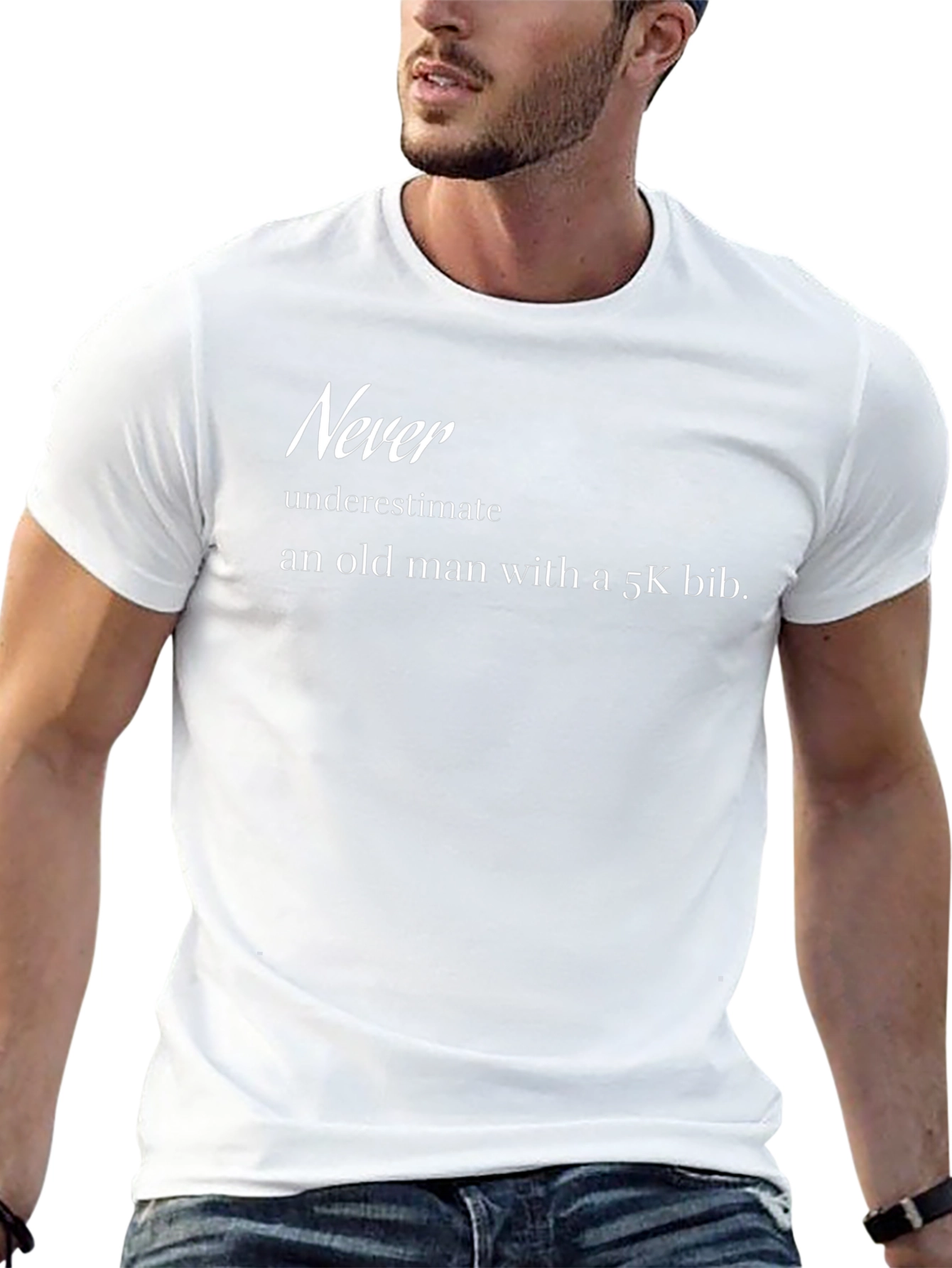 Camiseta Hombre Negra Nunca Subestimes a un Viejo