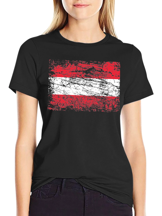 Camiseta Austria Bandera Grunge - Diseño Único