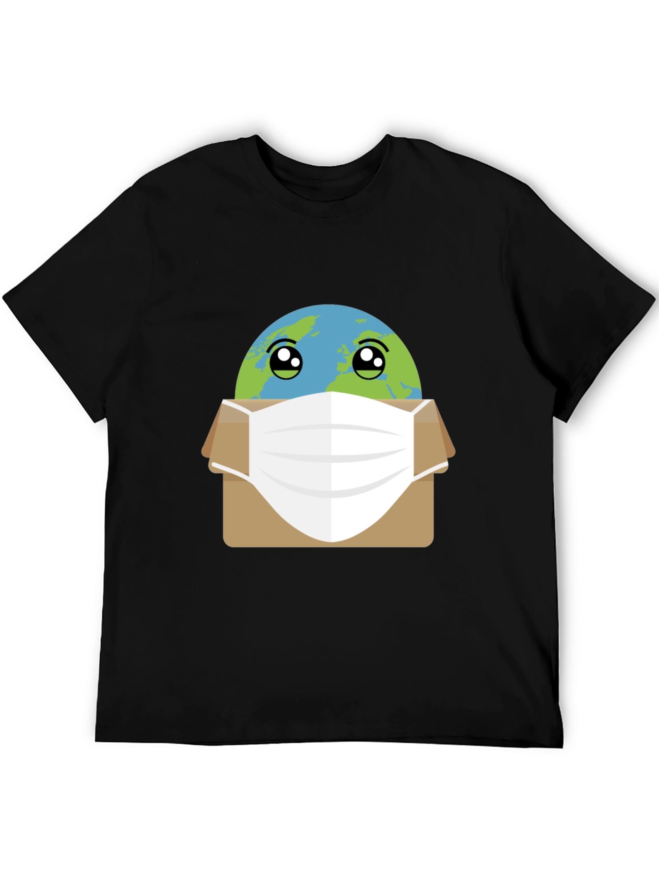 Camiseta Negra con Diseño de Tierra Enmascarada