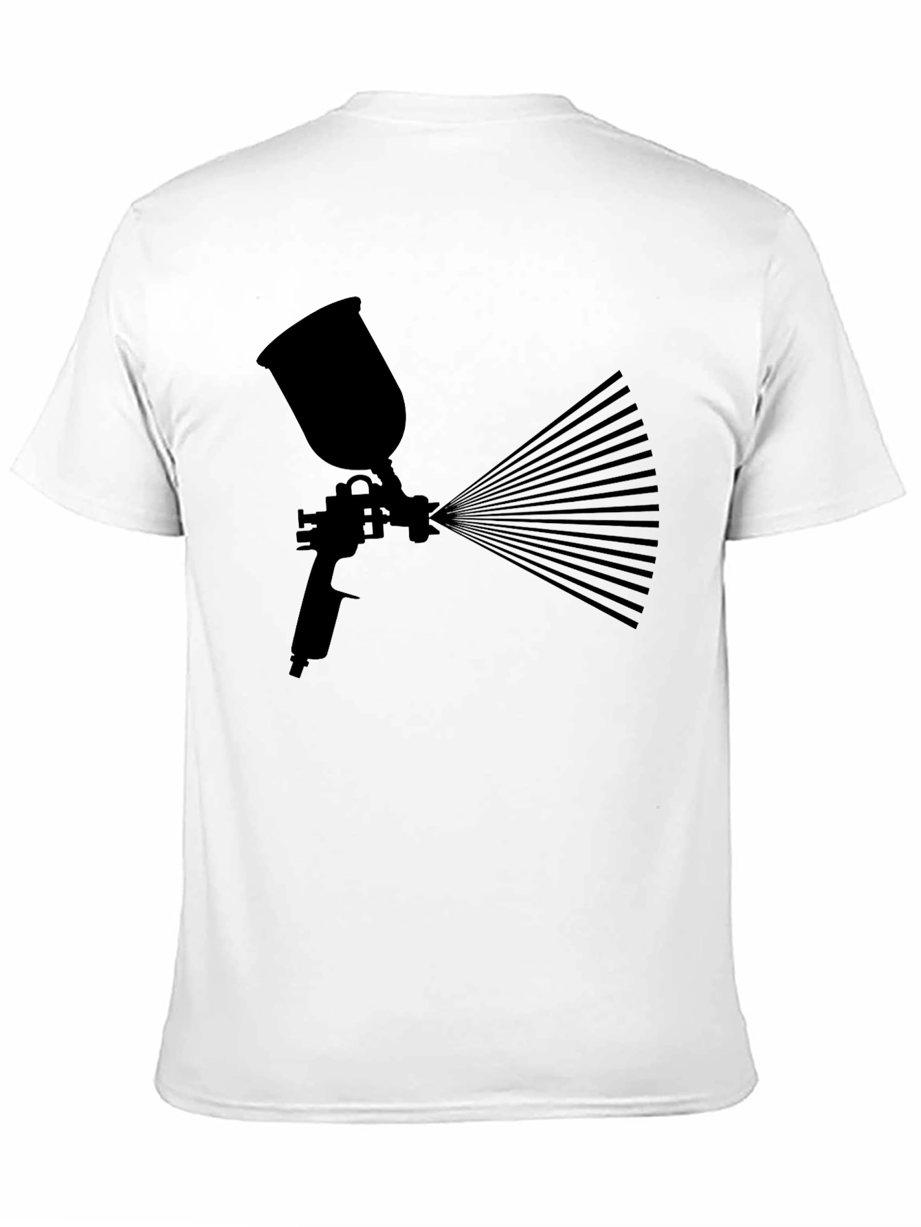 Camiseta Negra con Diseño de Pistola de Pintura