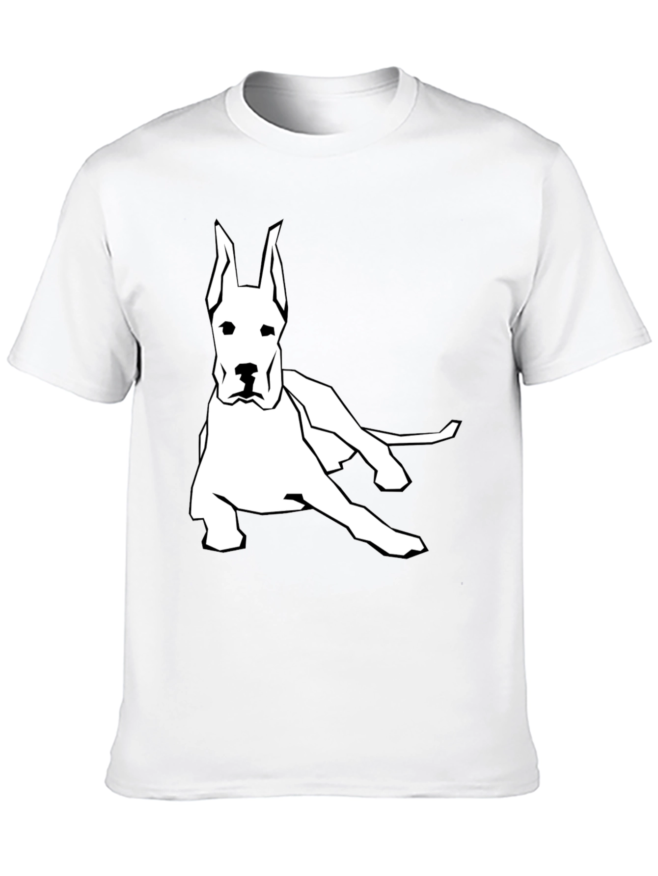 Camiseta Negra con Diseño de Gran Danés