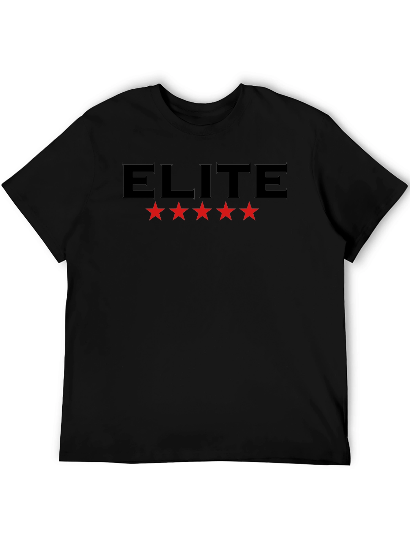 Camiseta Negra Elite con Estrellas Rojas