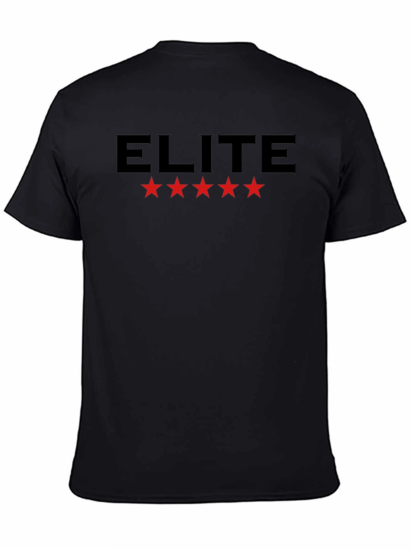 Camiseta Negra Elite con Estrellas Rojas
