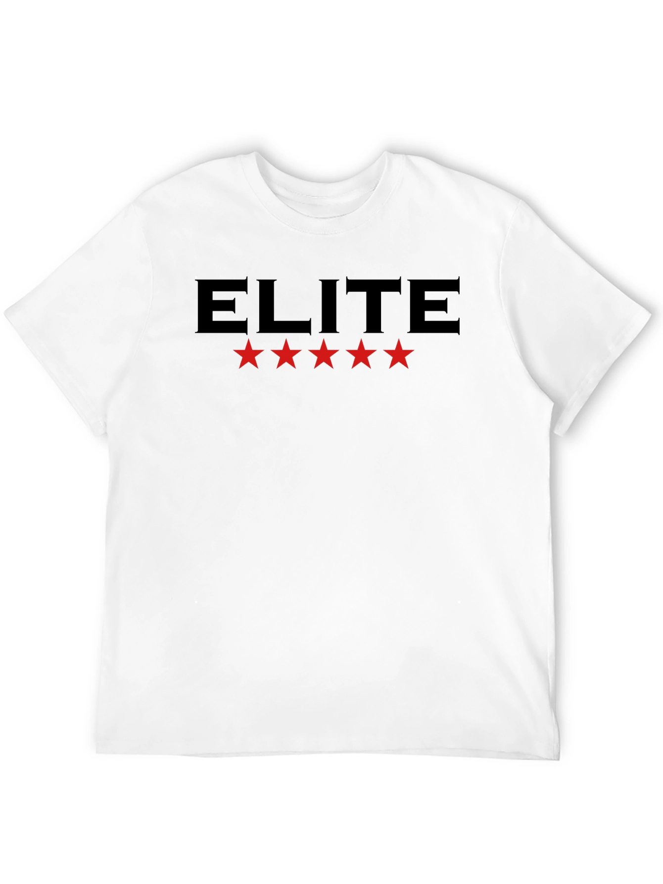 Camiseta Negra Elite con Estrellas Rojas