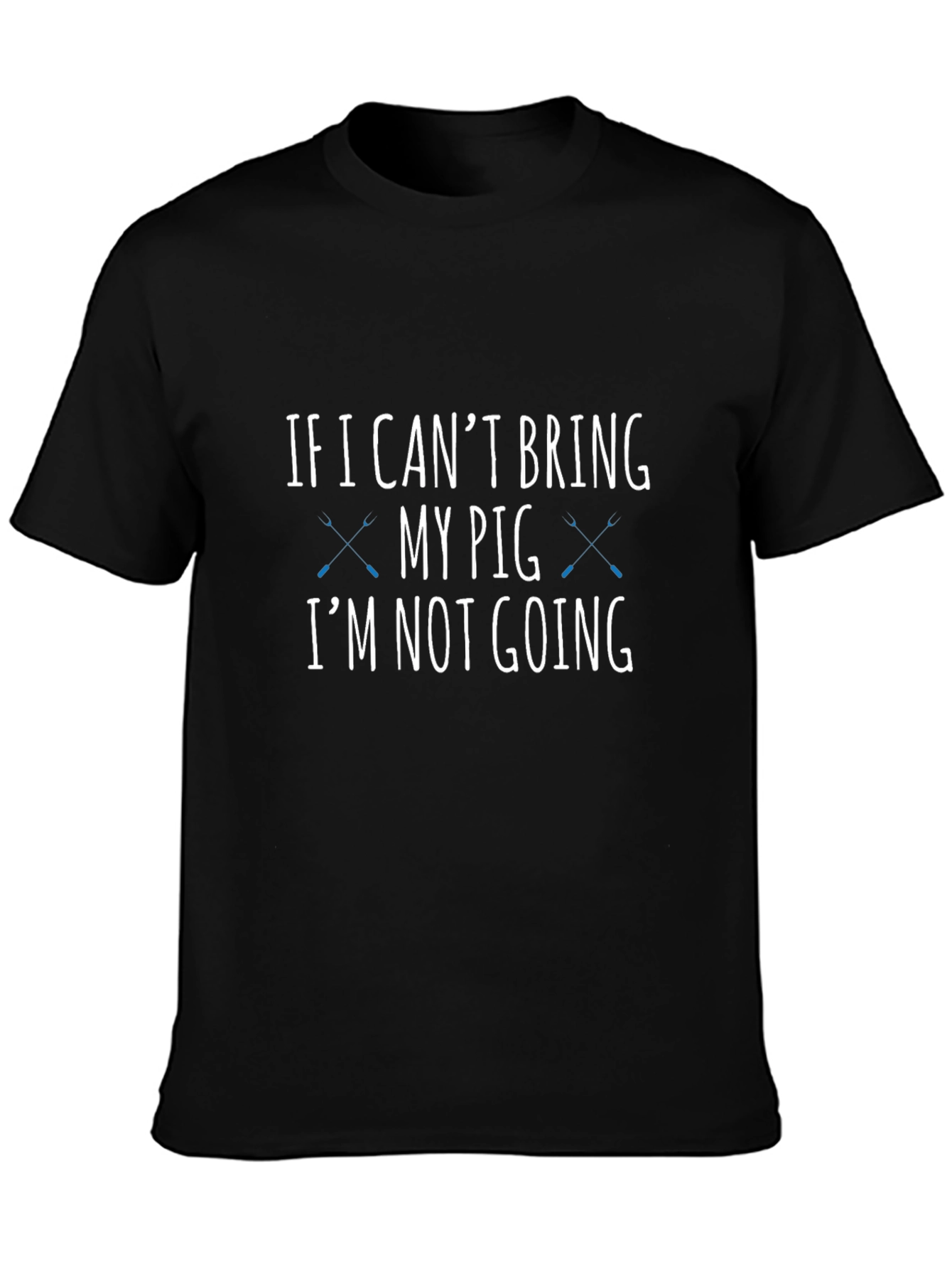 Camiseta Negra con Mensaje Divertido Mi Cerdo