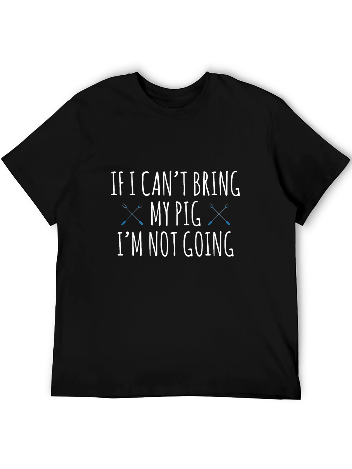 Camiseta Negra con Mensaje Divertido Mi Cerdo