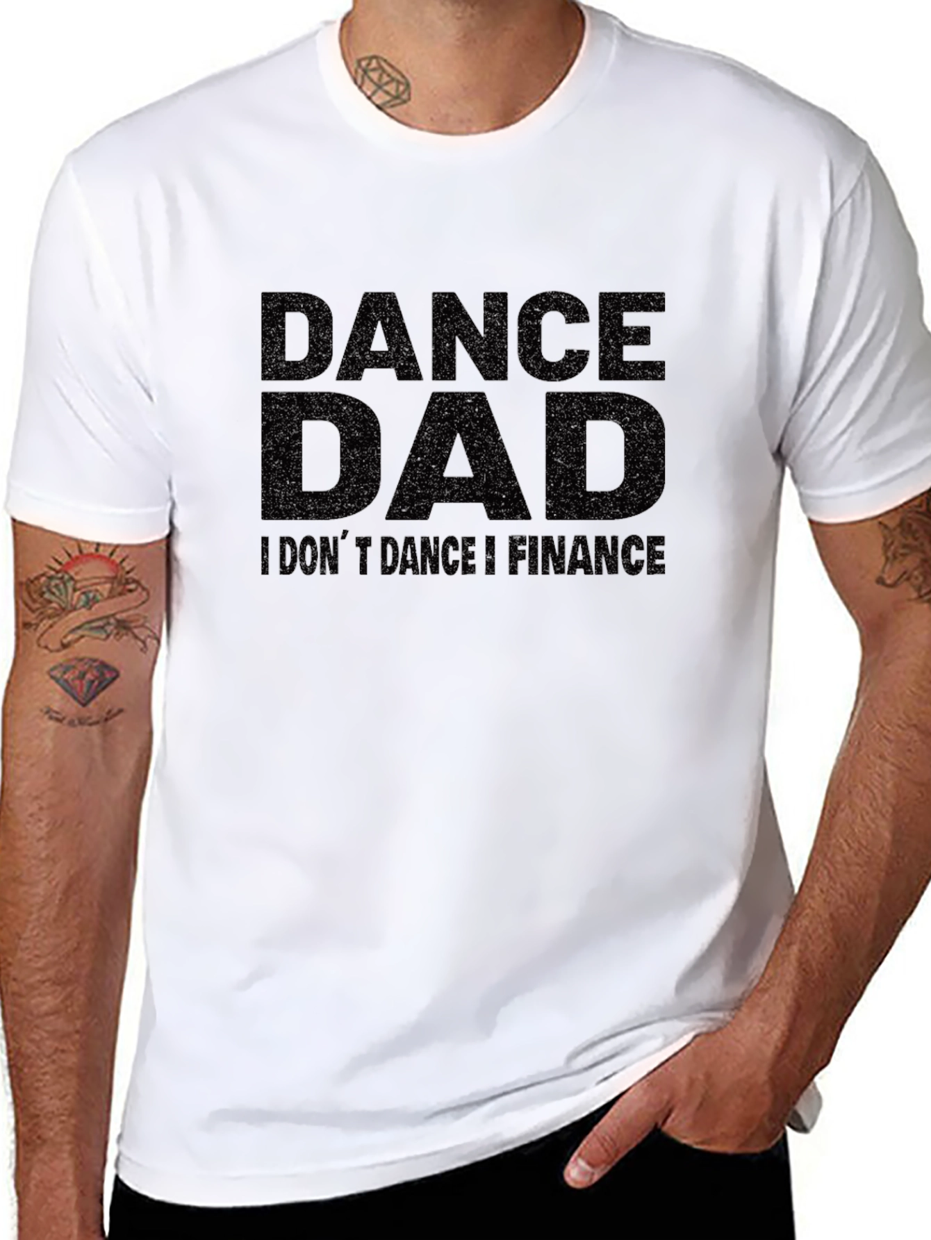 Camiseta Negra Dance Dad para Papá Financiero