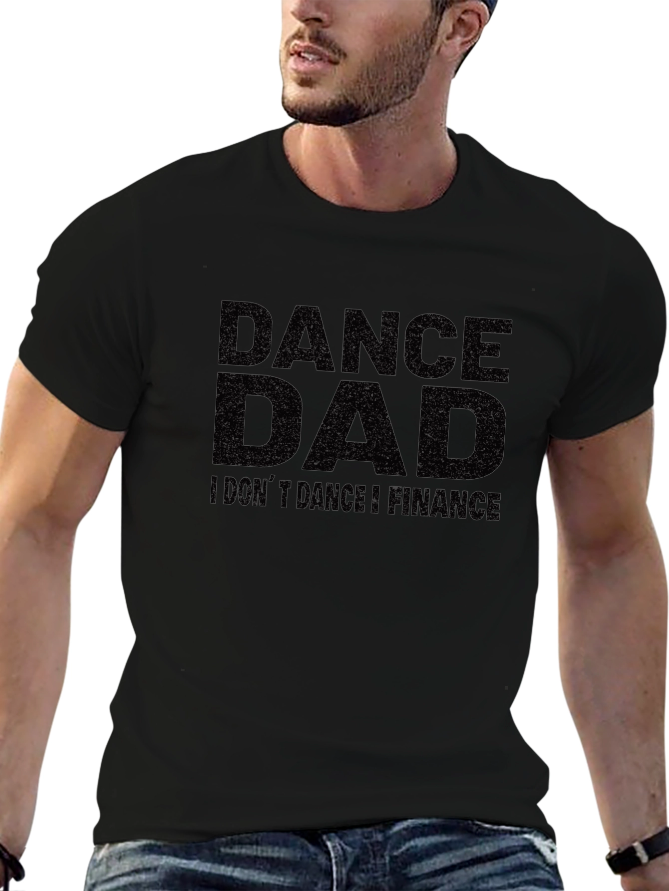 Camiseta Negra Dance Dad para Papá Financiero