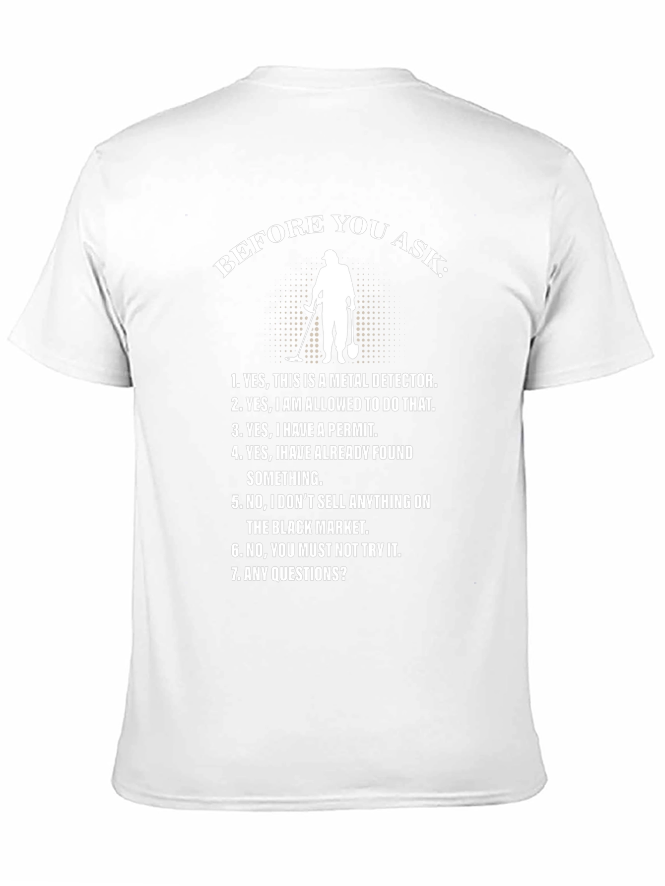 Camiseta Negra con Diseño Detector de Metales