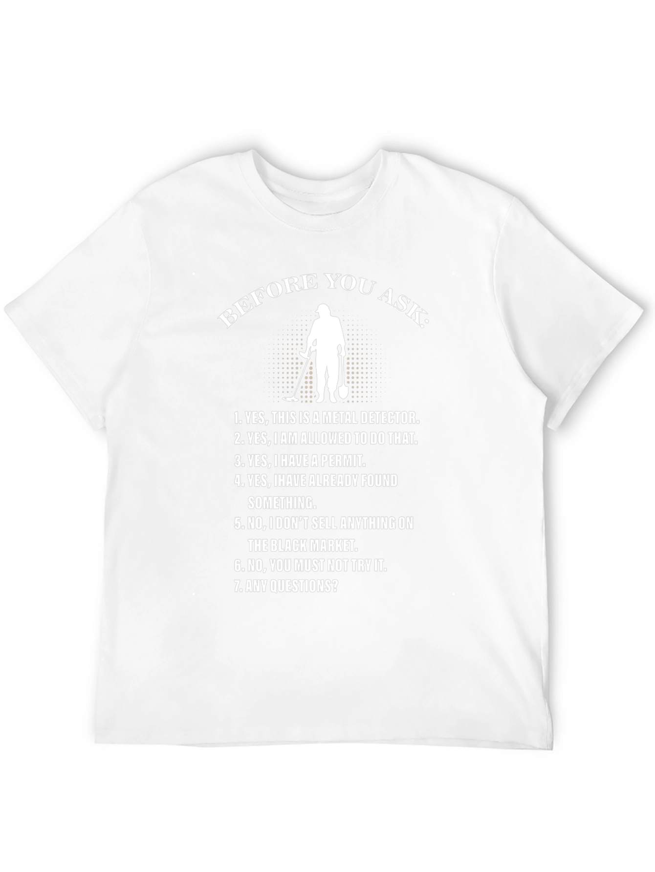 Camiseta Negra con Diseño Detector de Metales