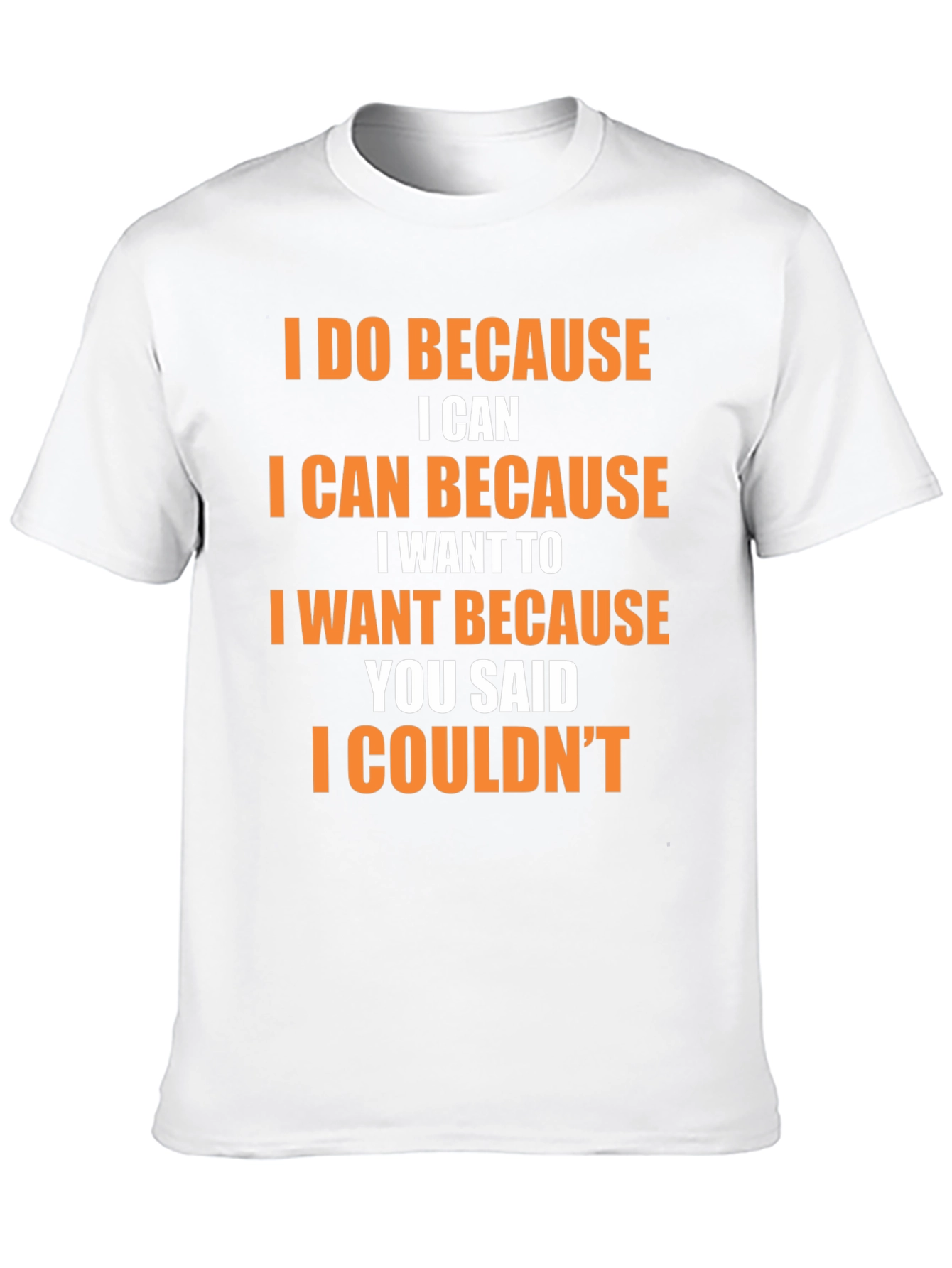 Camiseta Negra con Frase Motivacional en Naranja