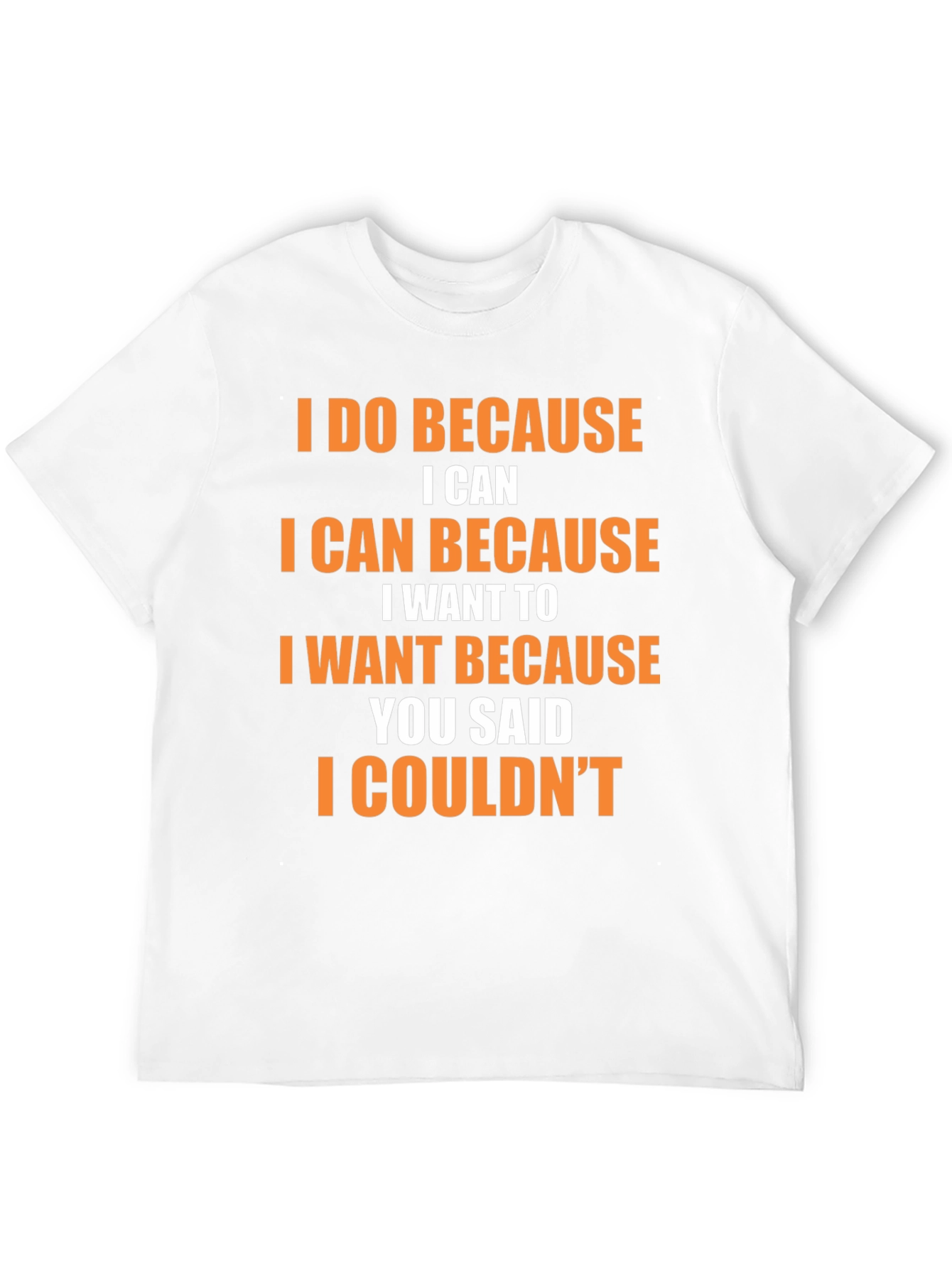Camiseta Negra con Frase Motivacional en Naranja