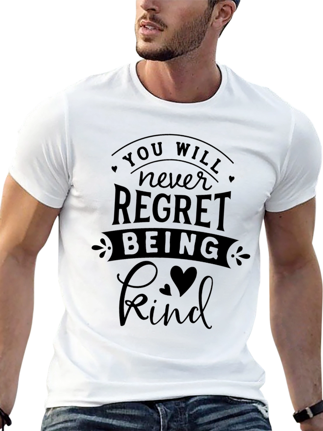 Camiseta Negra con Mensaje Inspirador Kind
