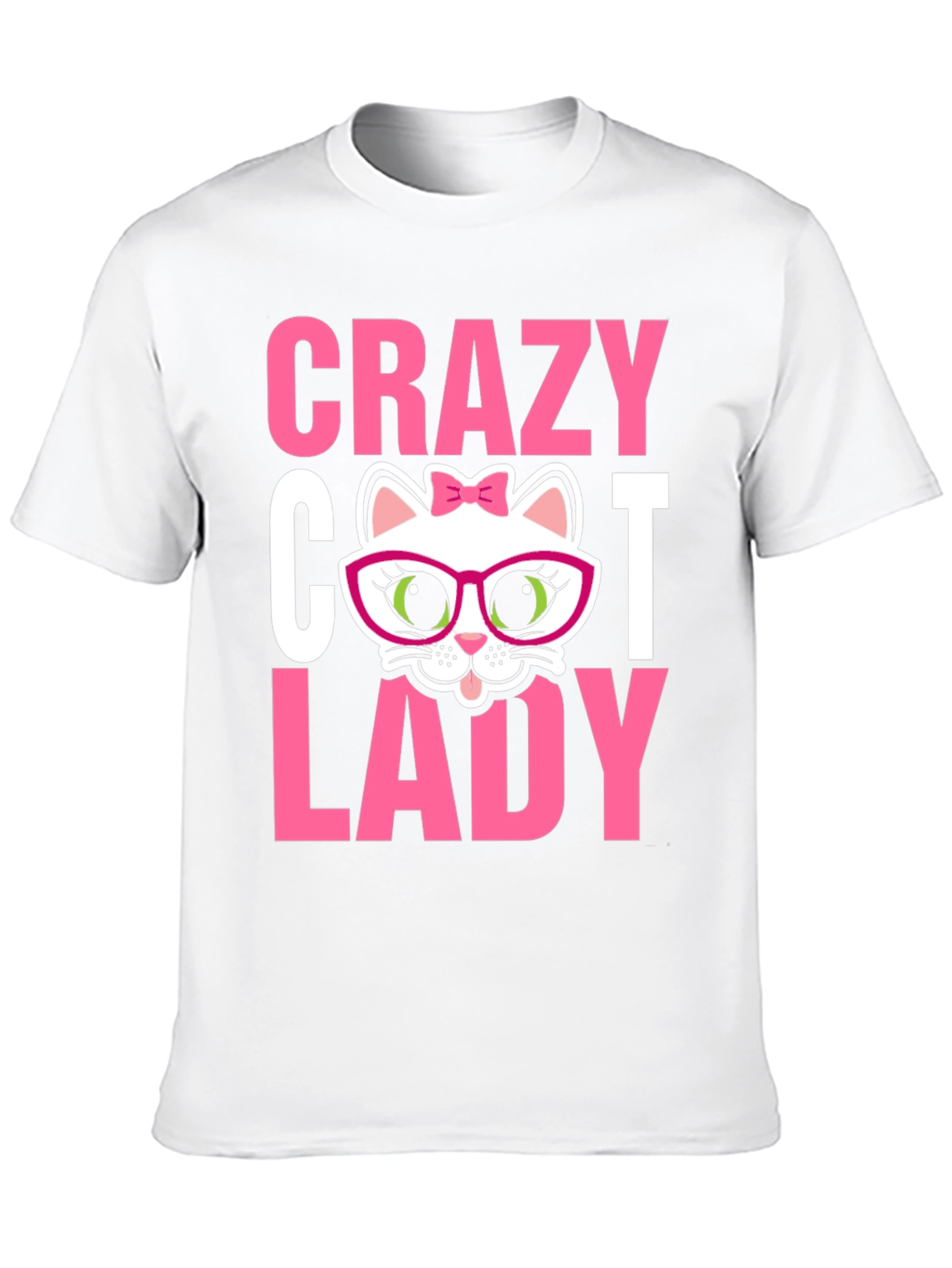 Camiseta Negra Crazy Cat Lady para Amantes de Gatos
