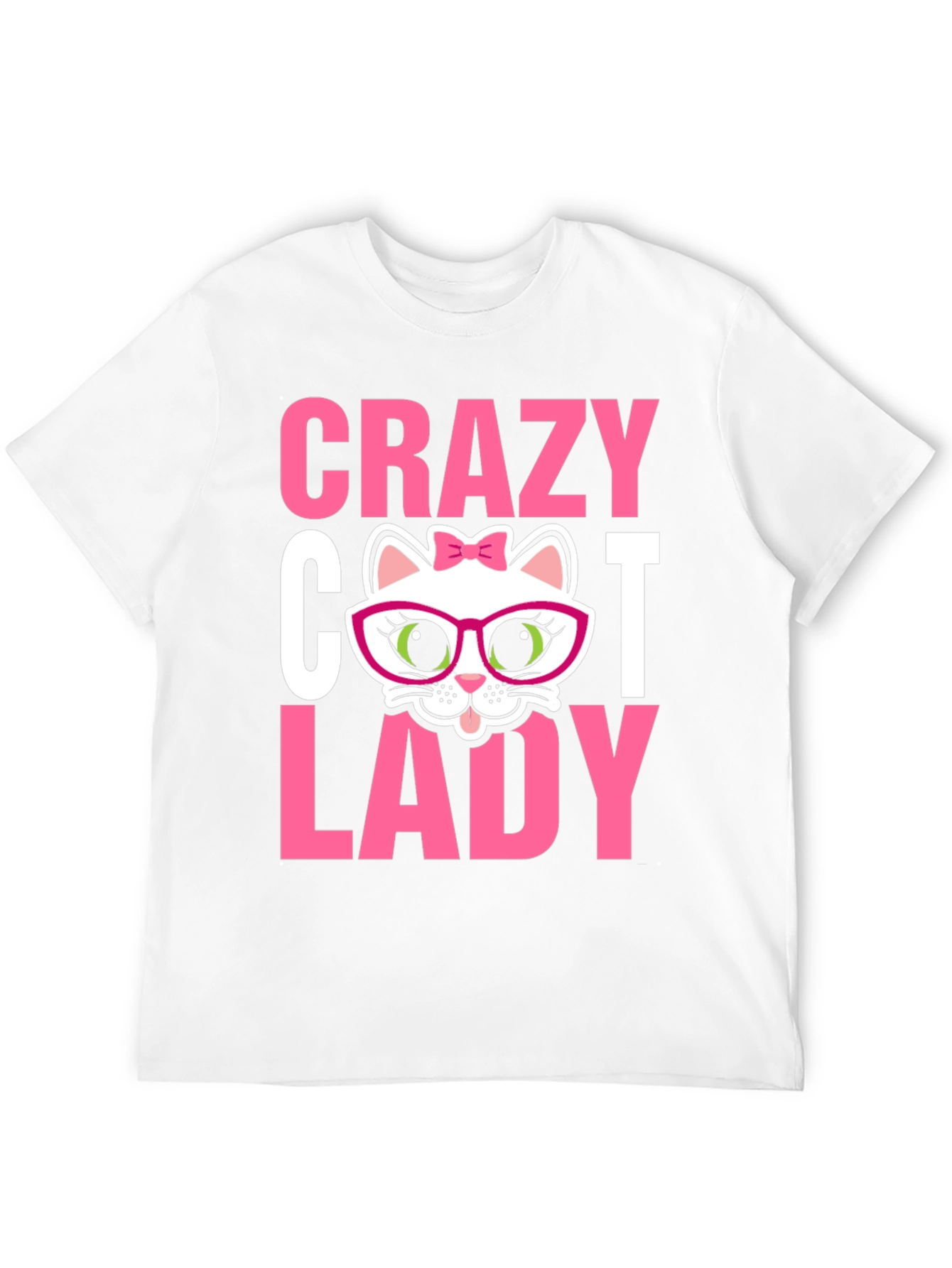 Camiseta Negra Crazy Cat Lady para Amantes de Gatos