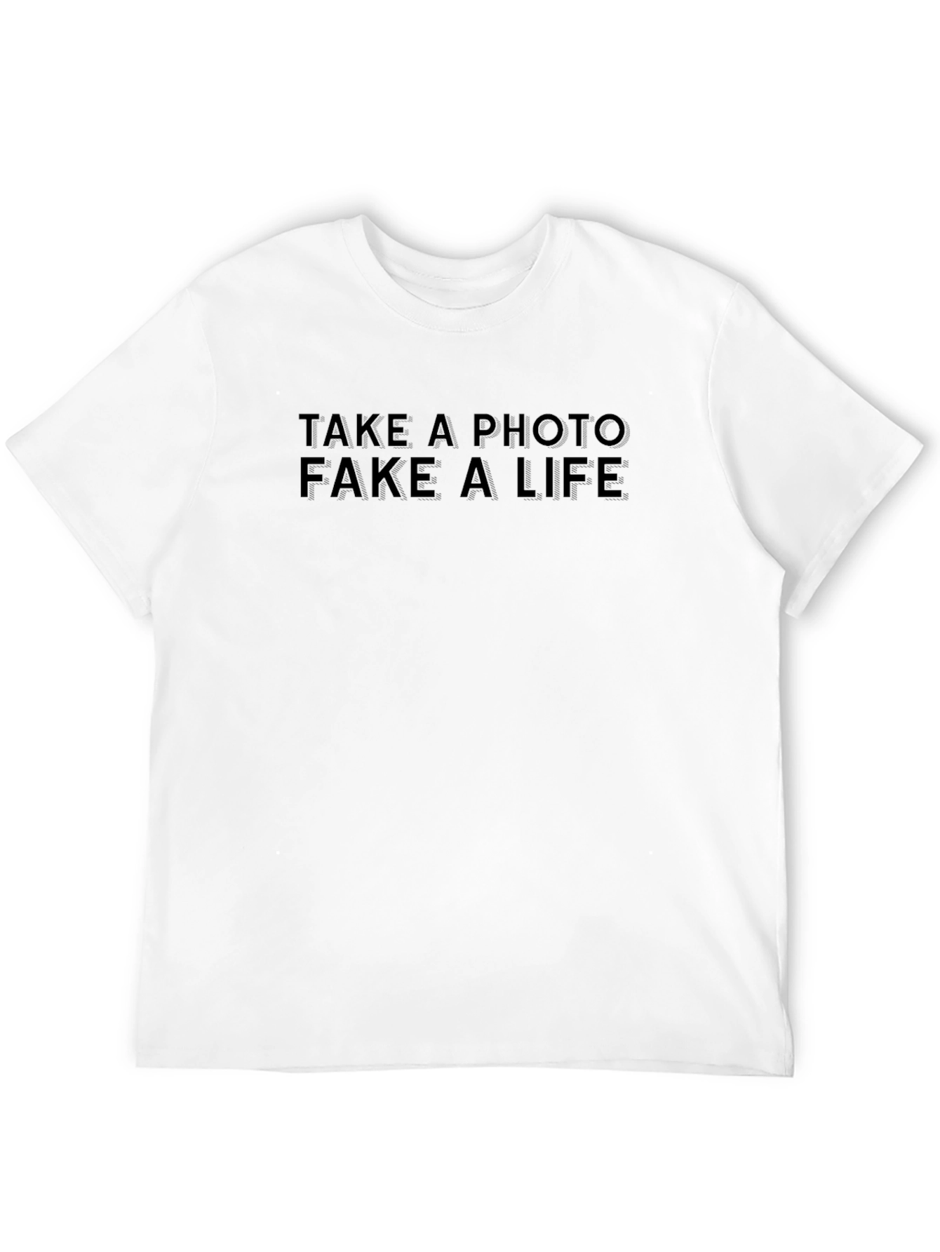 Camiseta Negra: Toma una Foto Finge una Vida