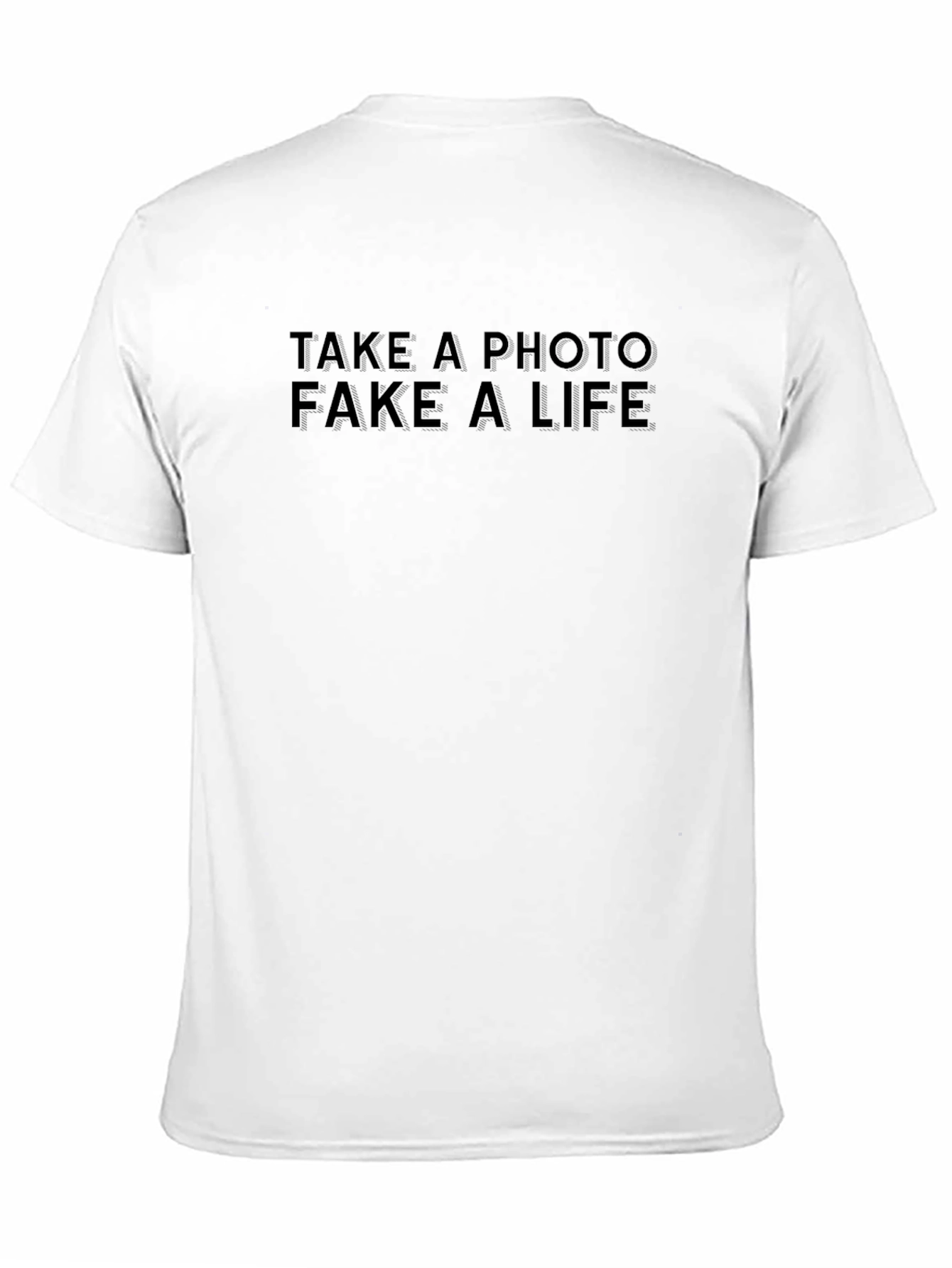 Camiseta Negra: Toma una Foto Finge una Vida