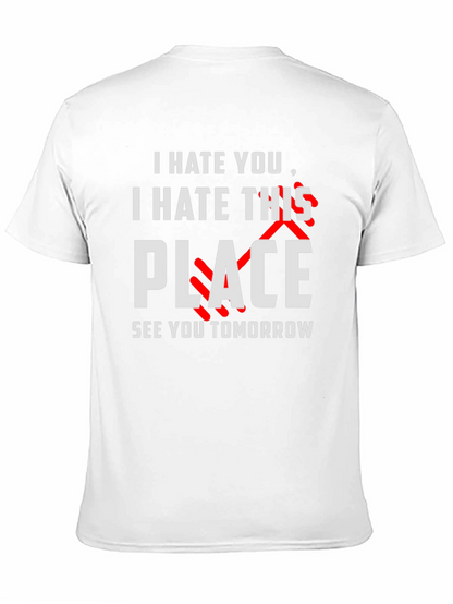 Camiseta Negra Humor Te Odio Nos Vemos Mañana