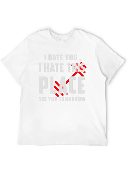 Camiseta Negra Humor Te Odio Nos Vemos Mañana
