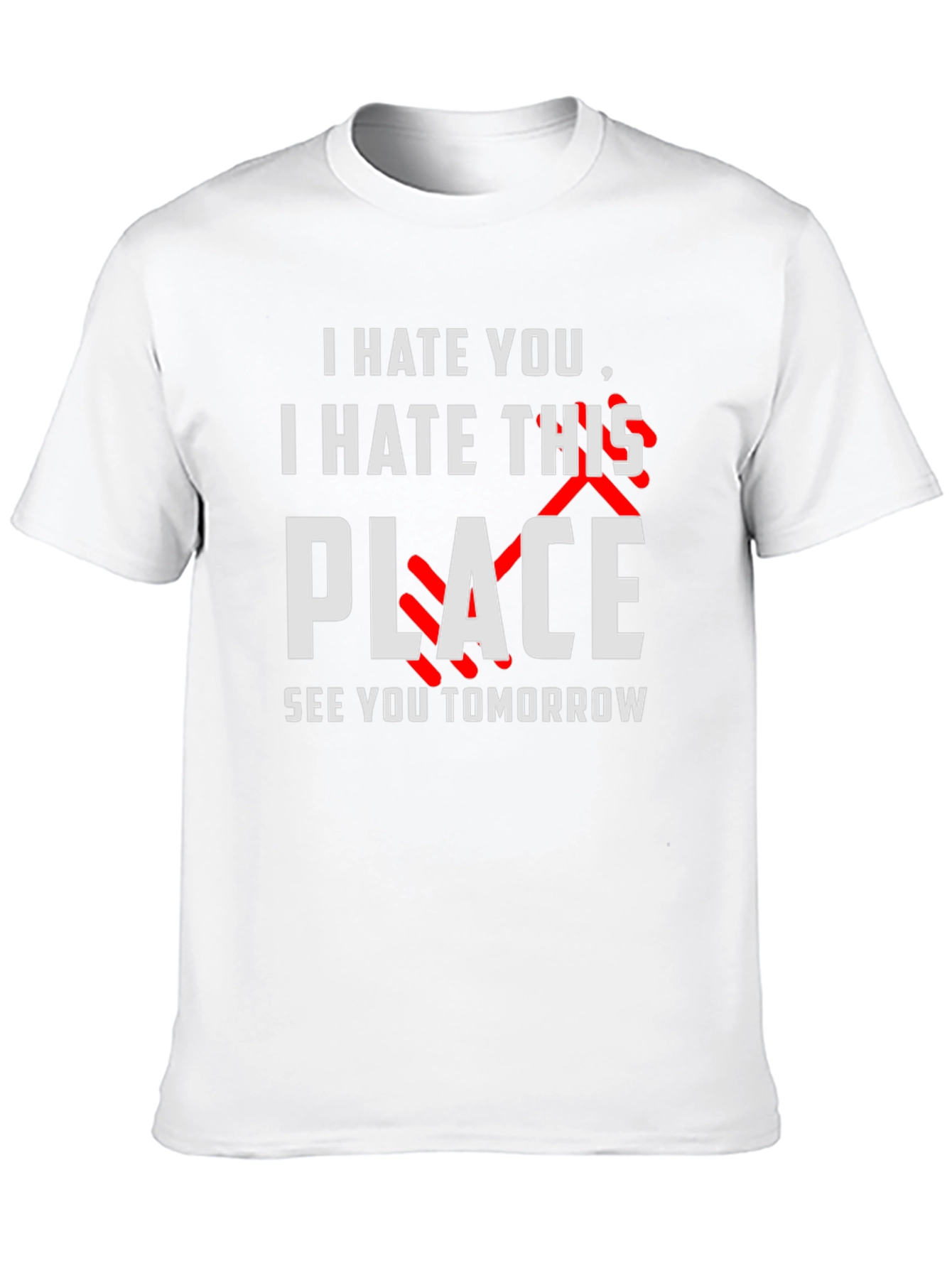 Camiseta Negra Humor Te Odio Nos Vemos Mañana