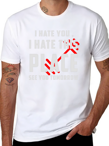 Camiseta Negra Humor Te Odio Nos Vemos Mañana