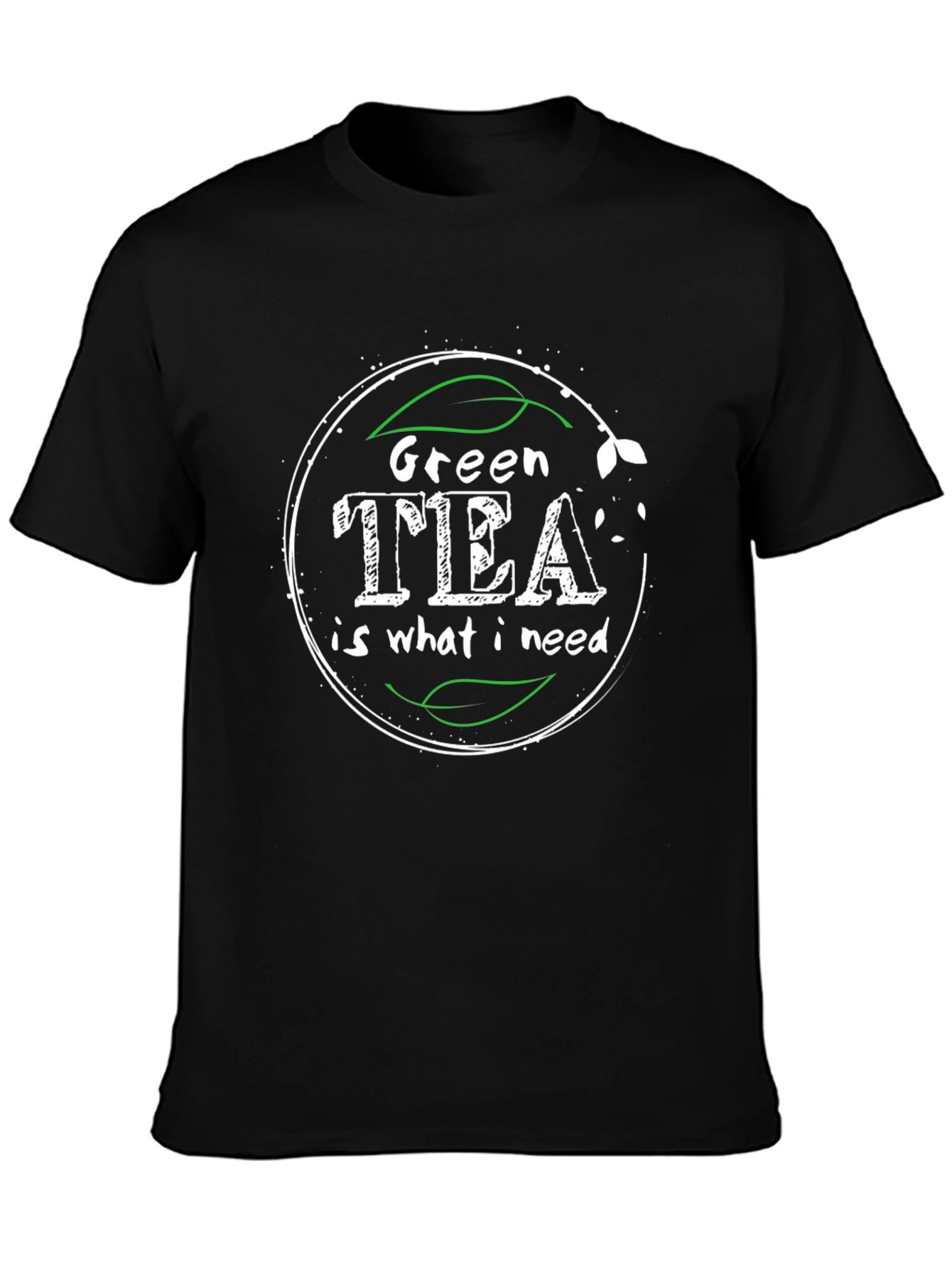 Camiseta Negra Green Tea is what I need